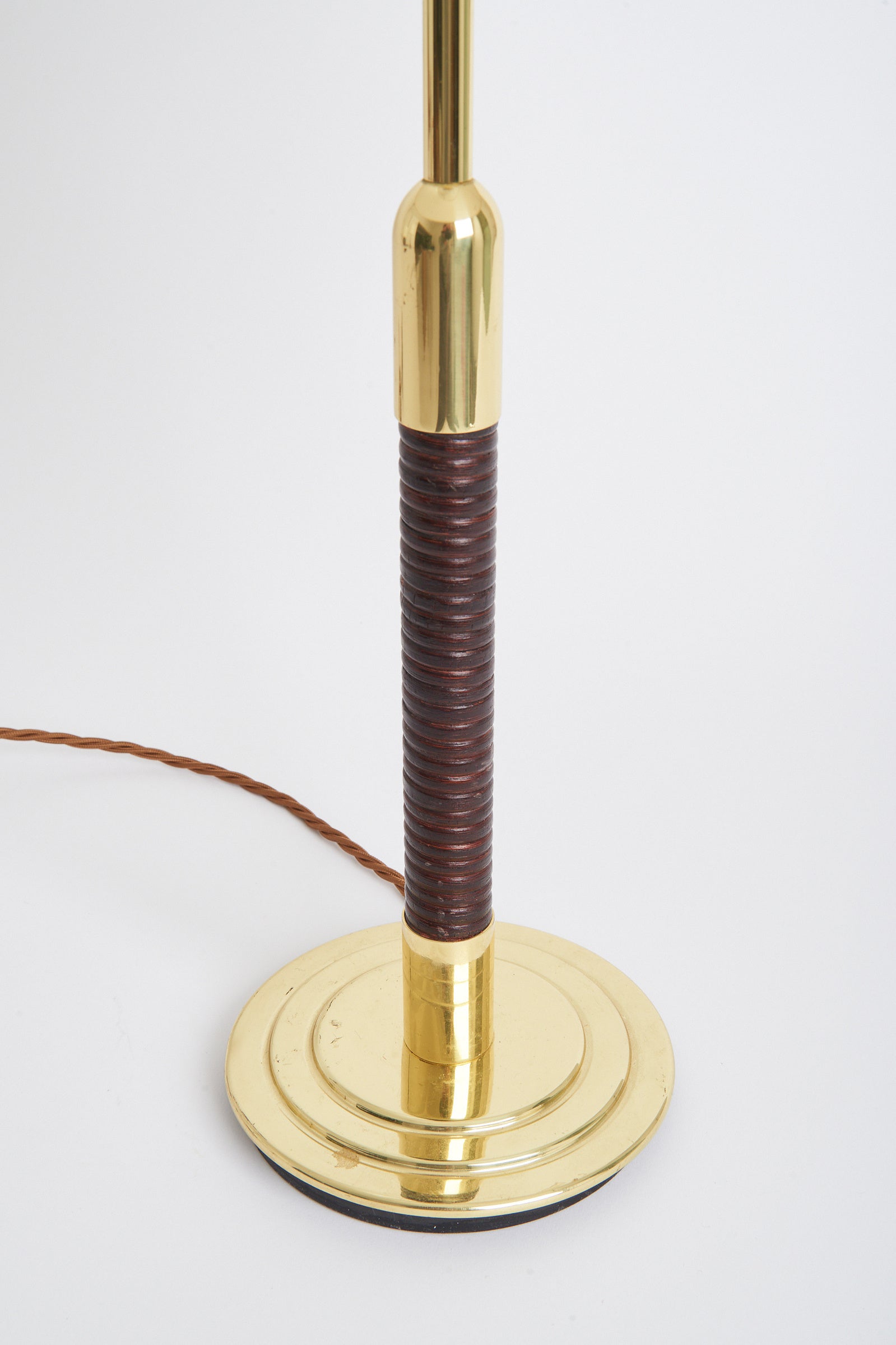 Brass and Bamboo Table Lamp