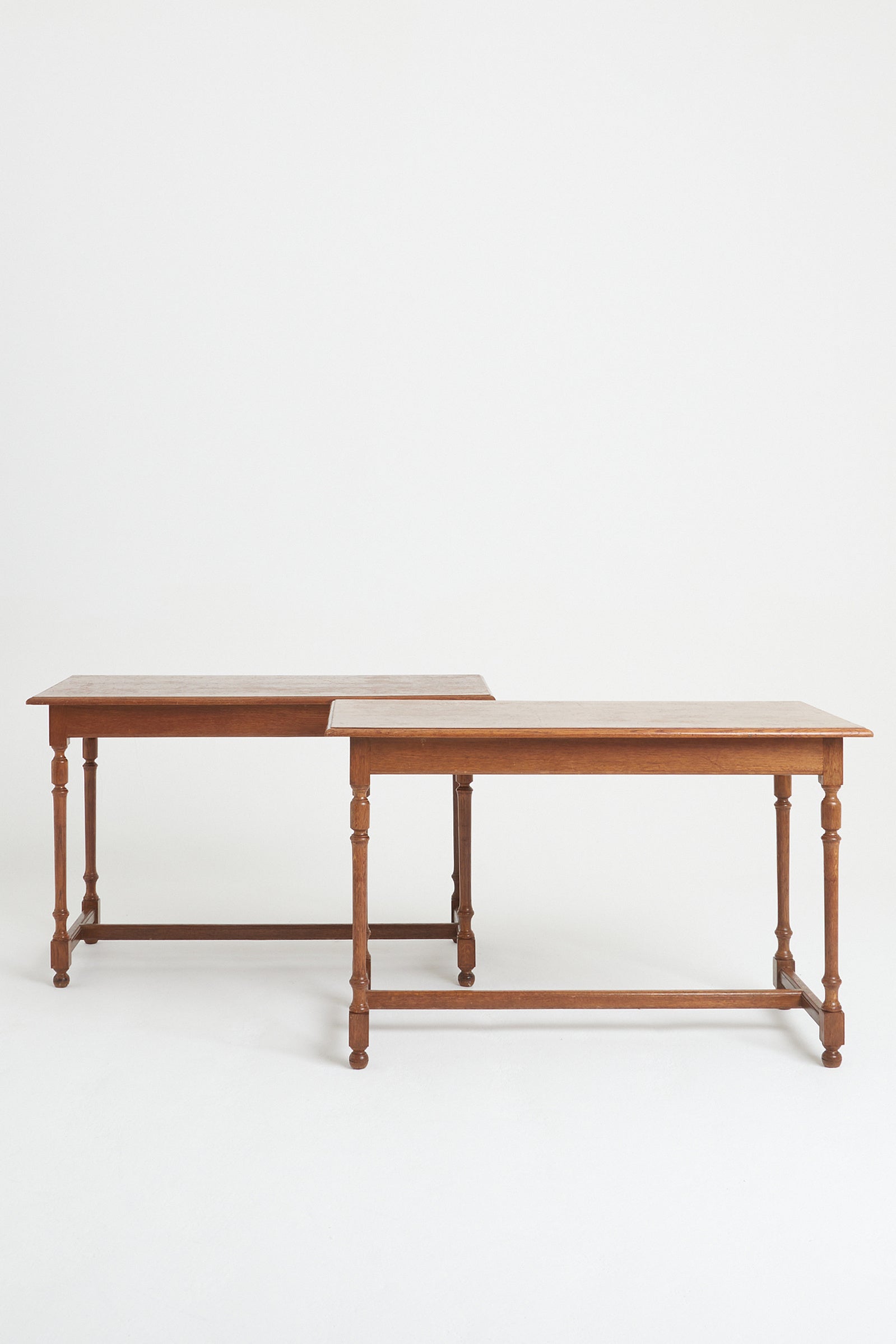 8527- Pair of Oak Console Tables