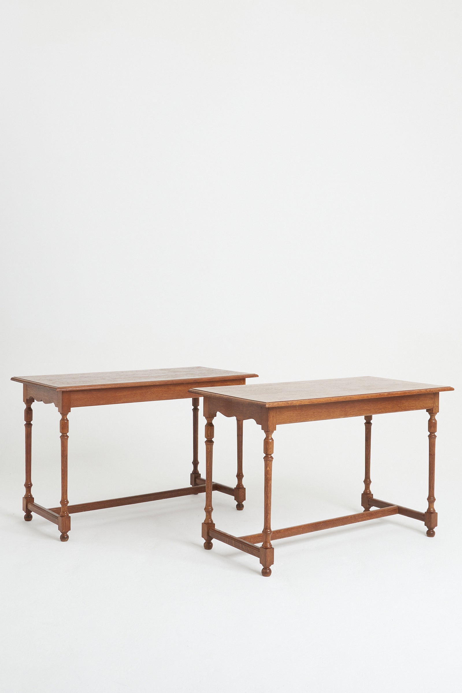 Pair of Oak Console Tables