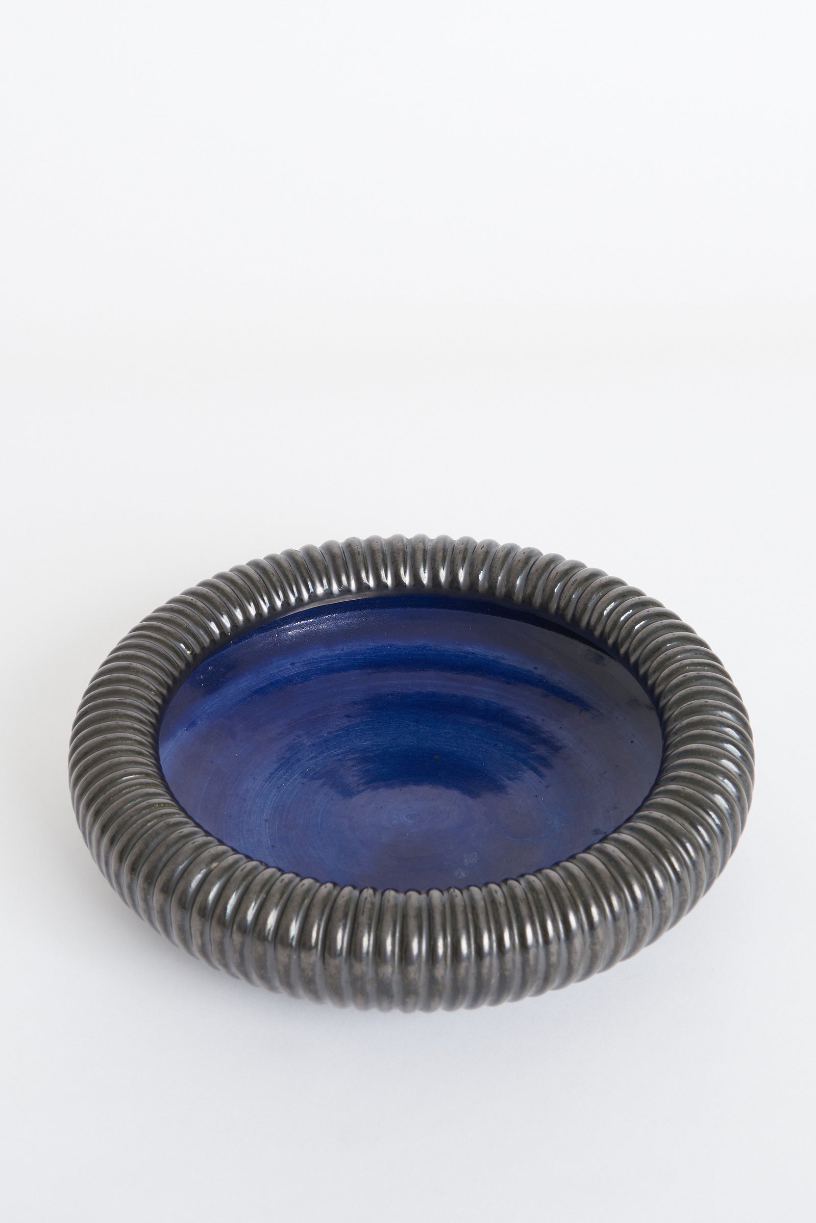 Mid-Century Blue Ceramic Bowl