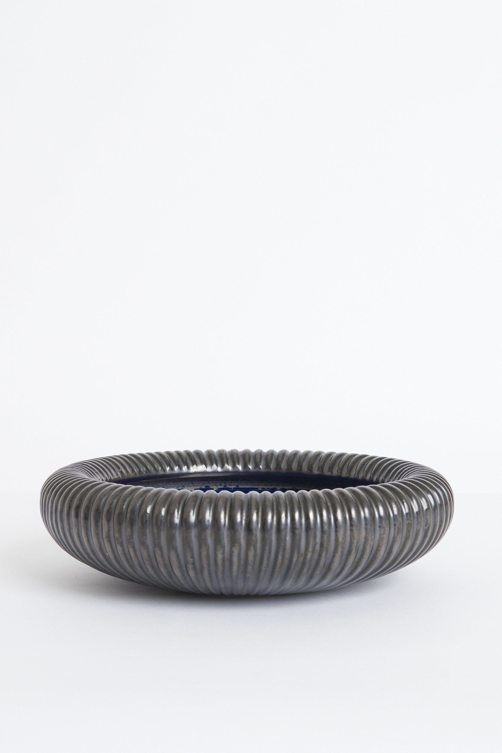 Mid-Century Blue Ceramic Bowl