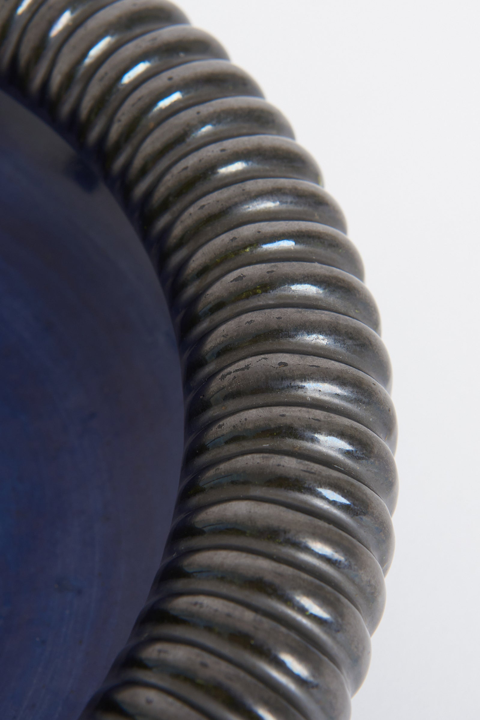 Mid-Century Blue Ceramic Bowl