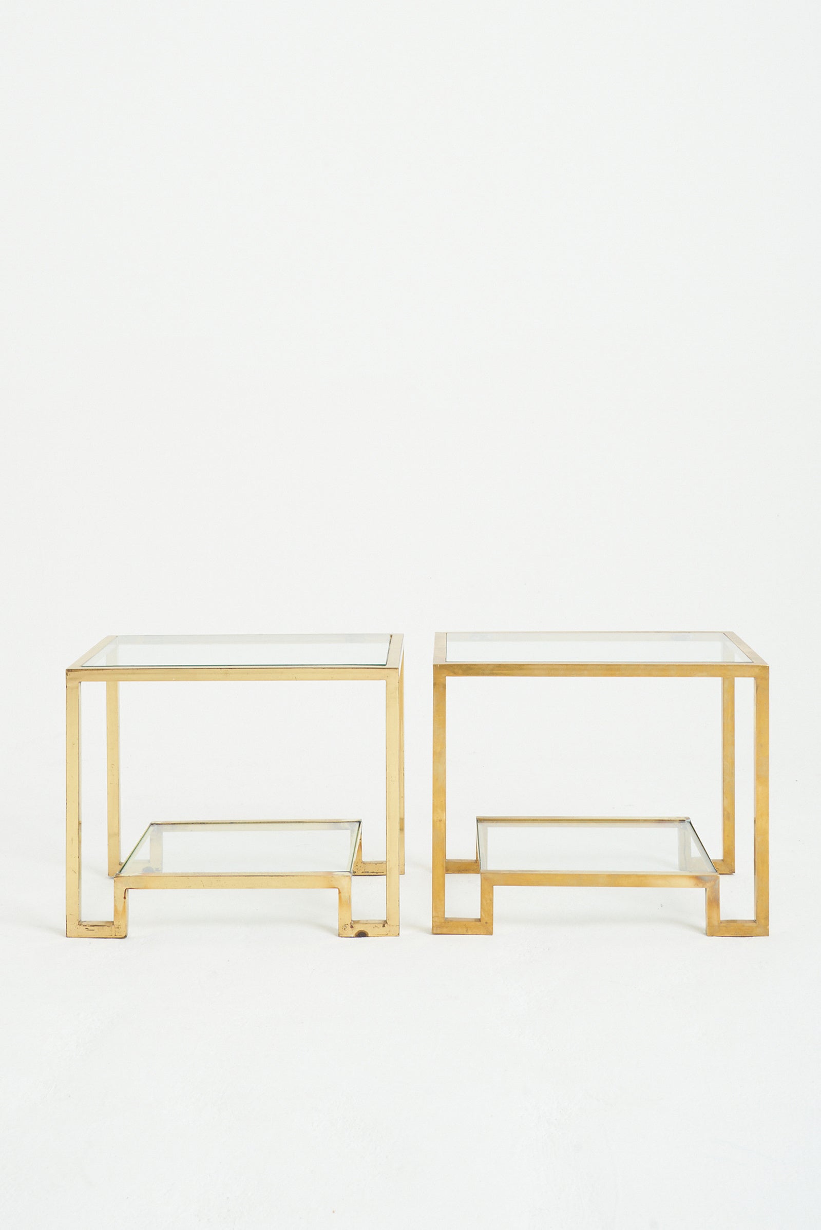 Pair of Brass Side Tables