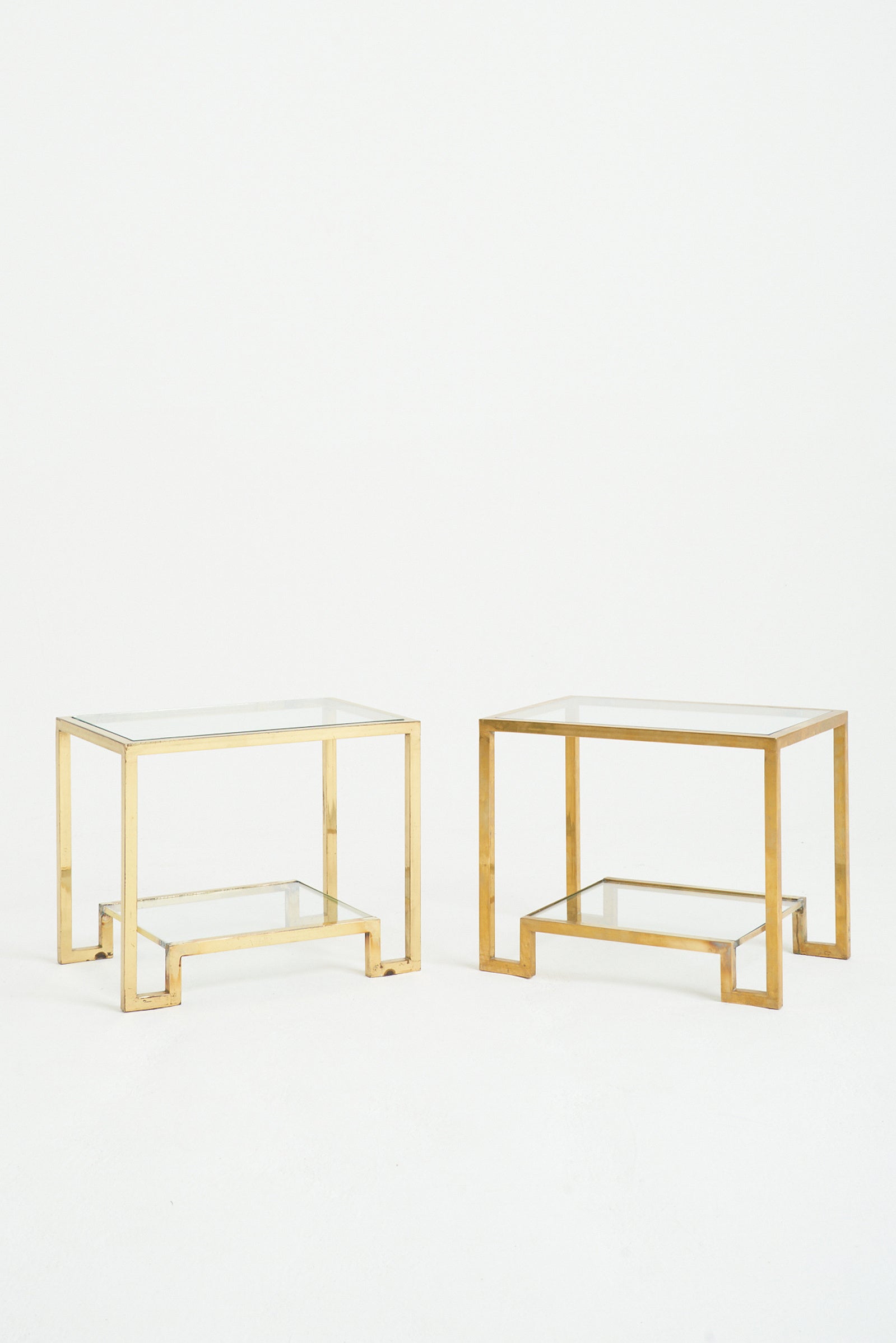 Pair of Brass Side Tables