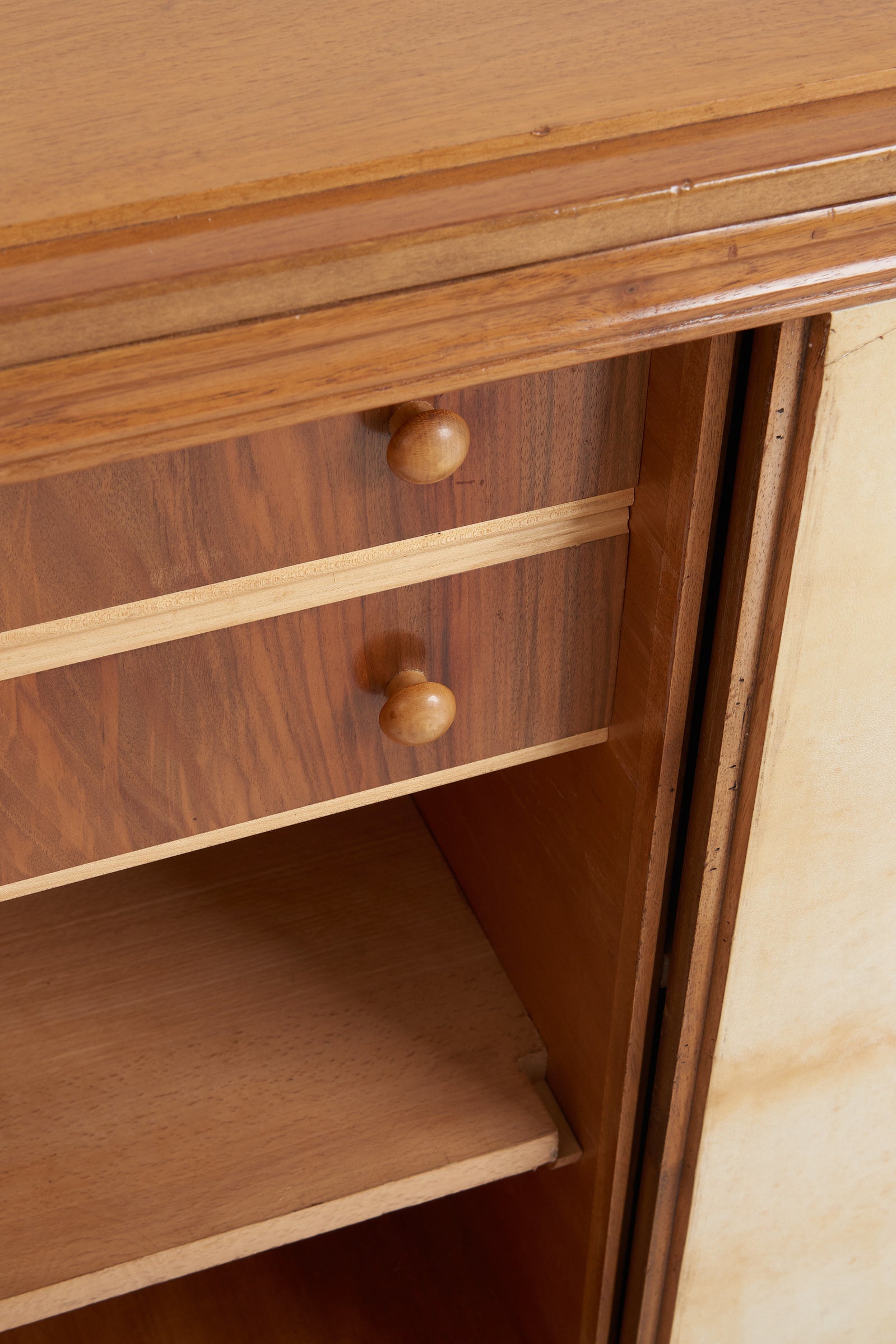 Walnut and Velum Sideboard