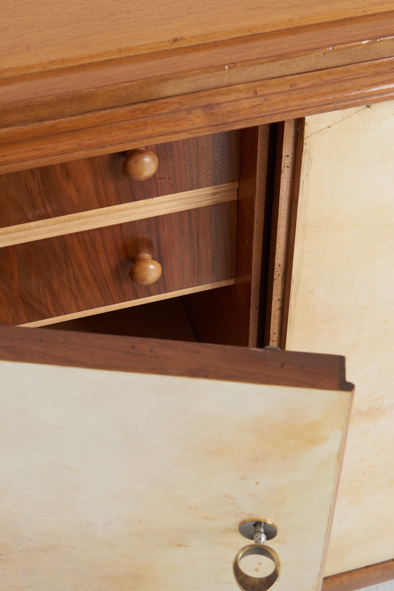 Walnut and Velum Sideboard