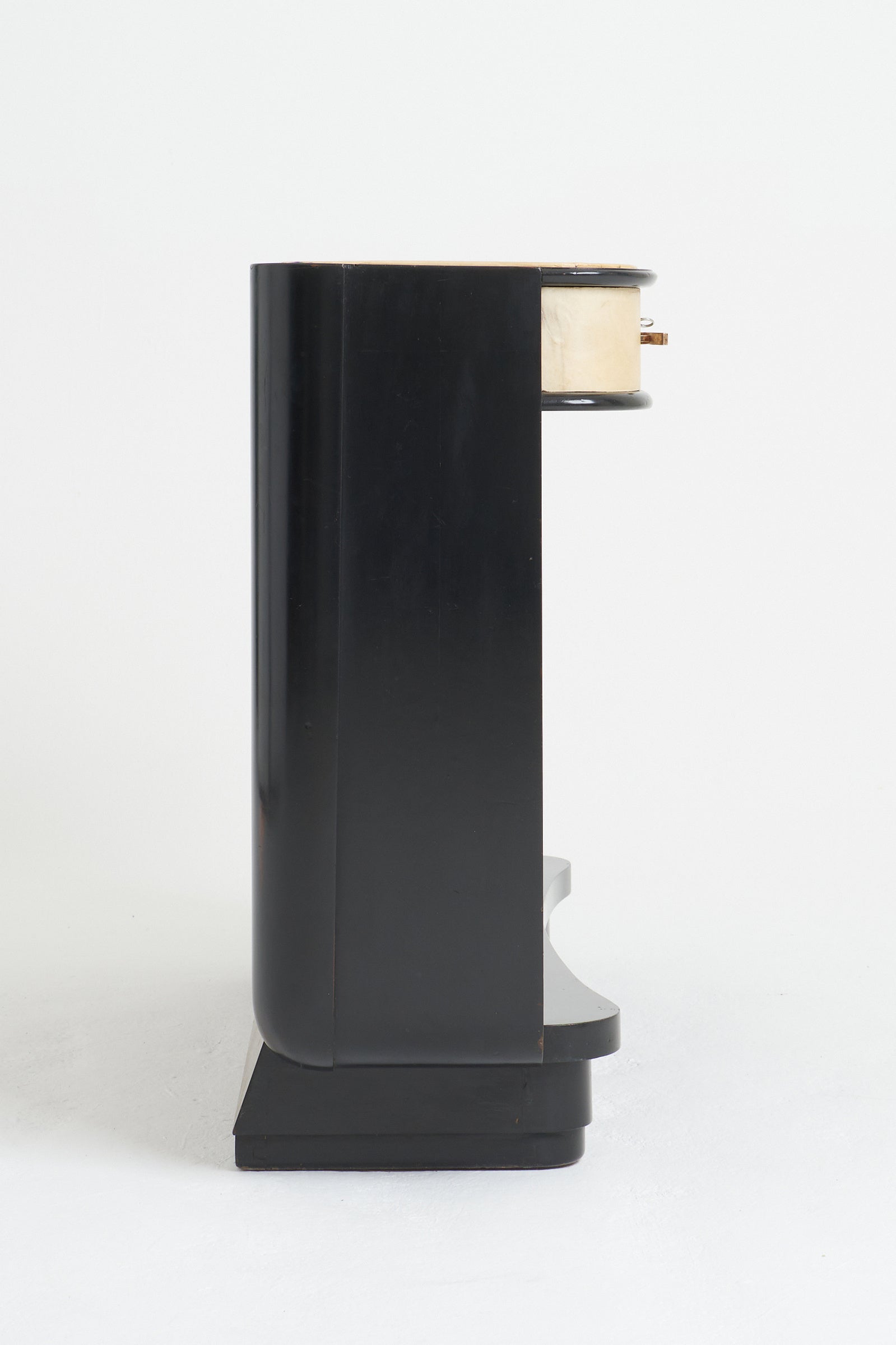Art Deco Ebonised and Velum Console Table
