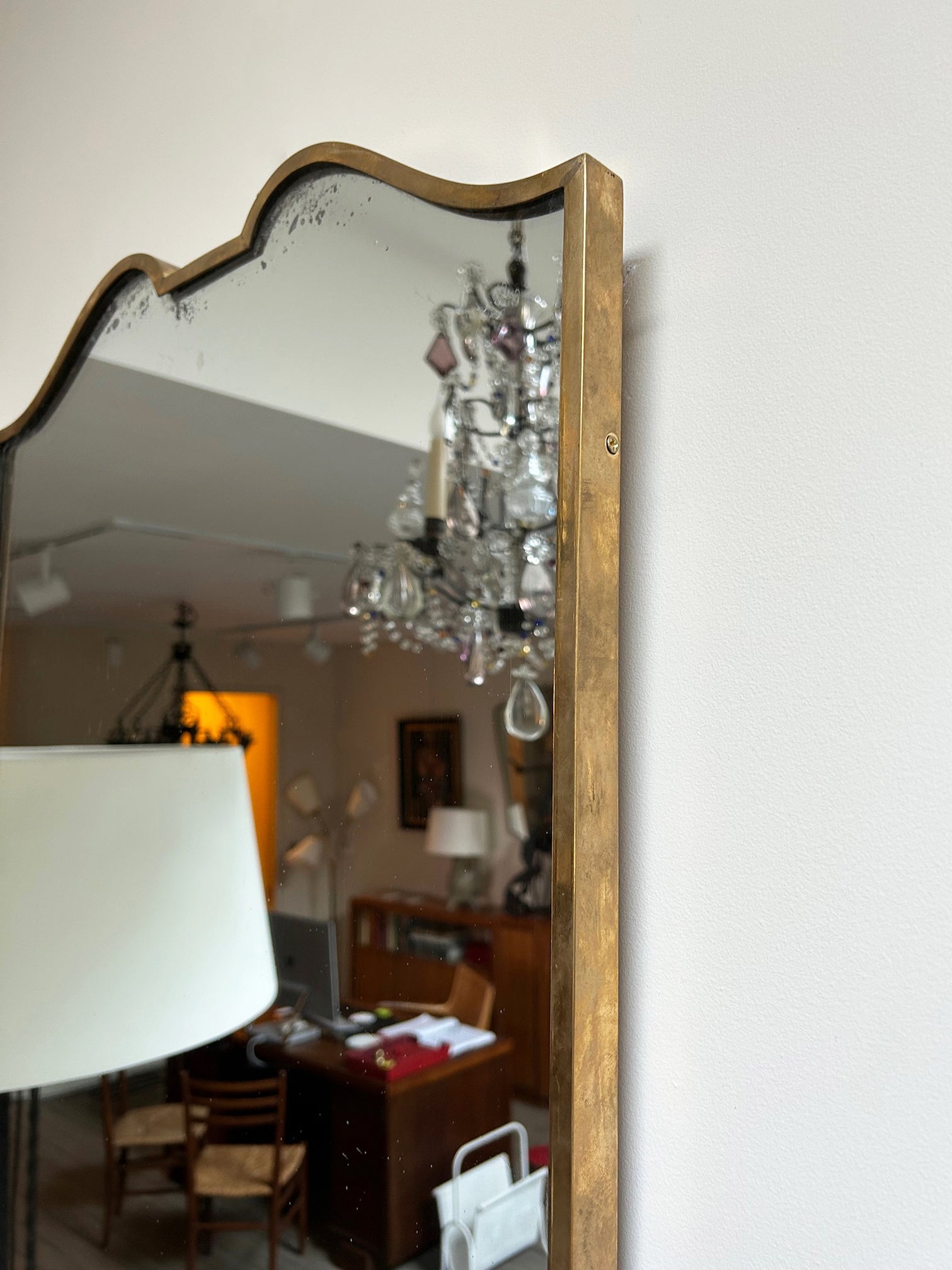Brass Shield Mirror