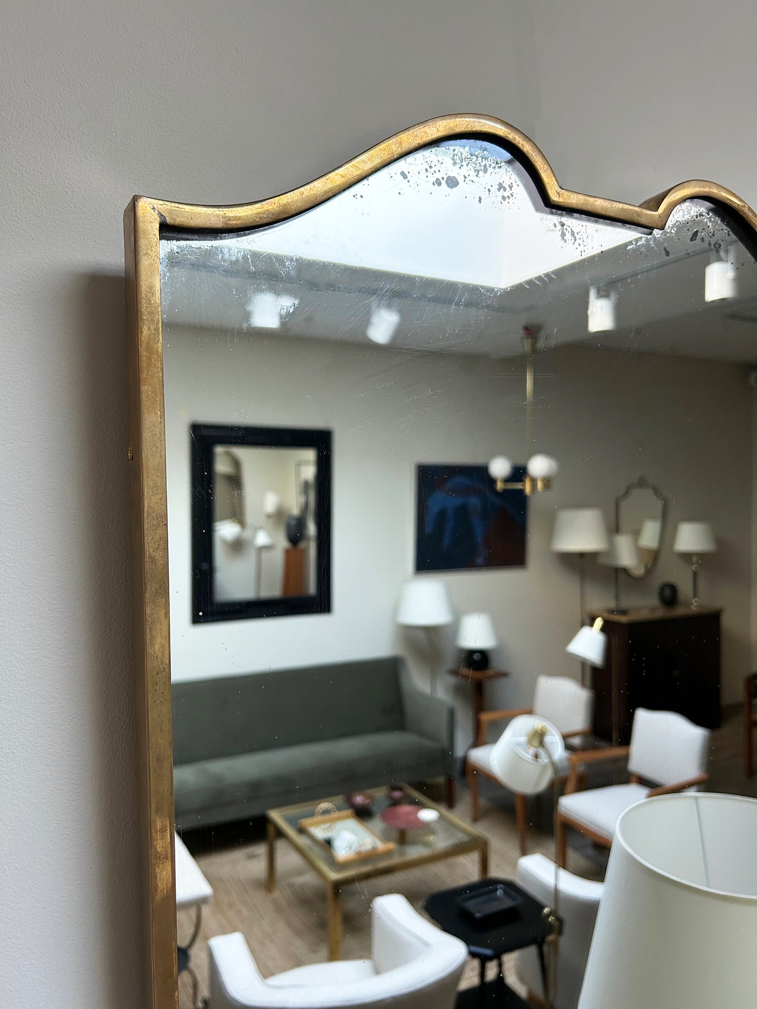 Brass Shield Mirror