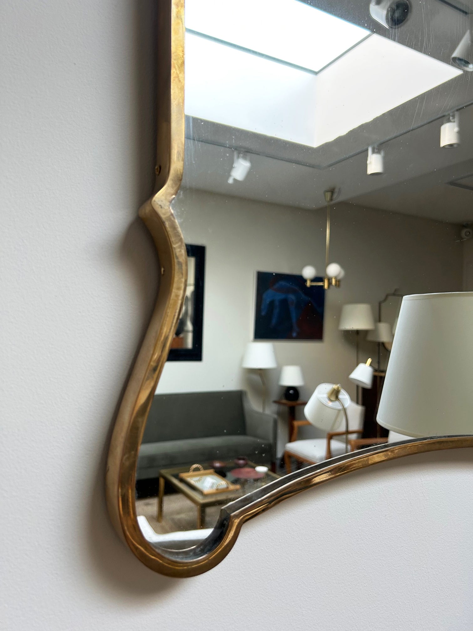 Brass Shield Mirror