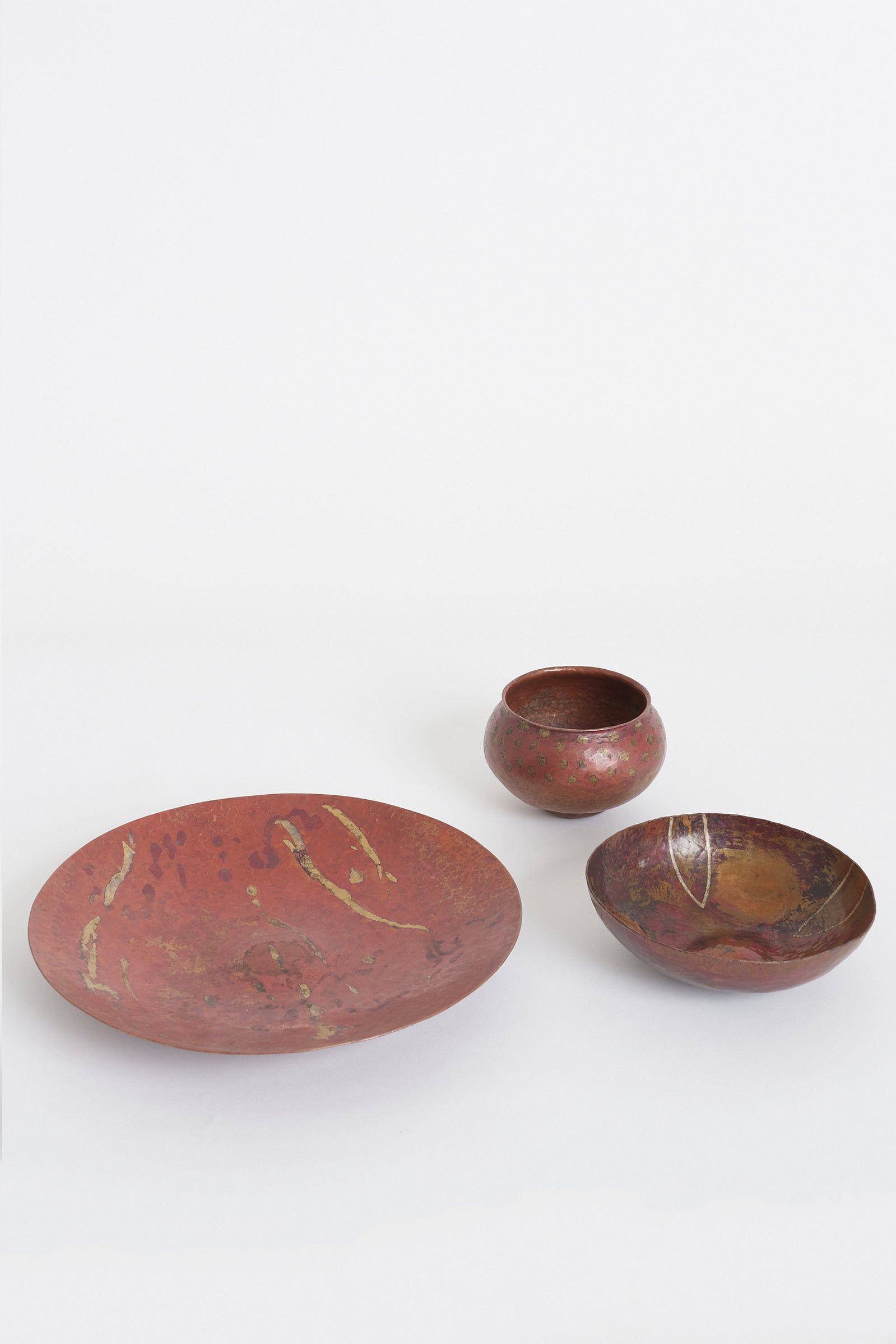 Art Deco Dinanderie Vessels