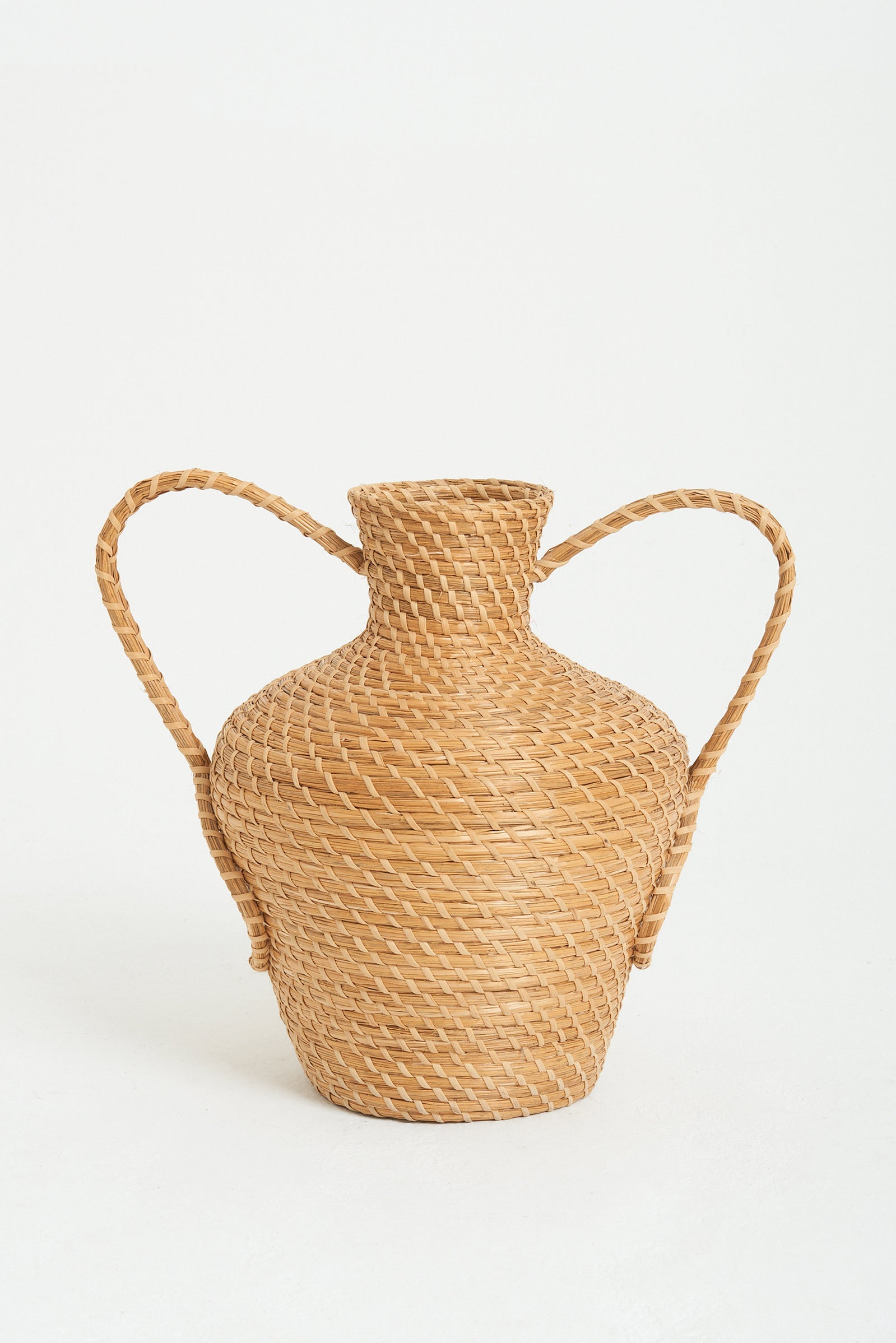 8557- Very Large Raffia Urn