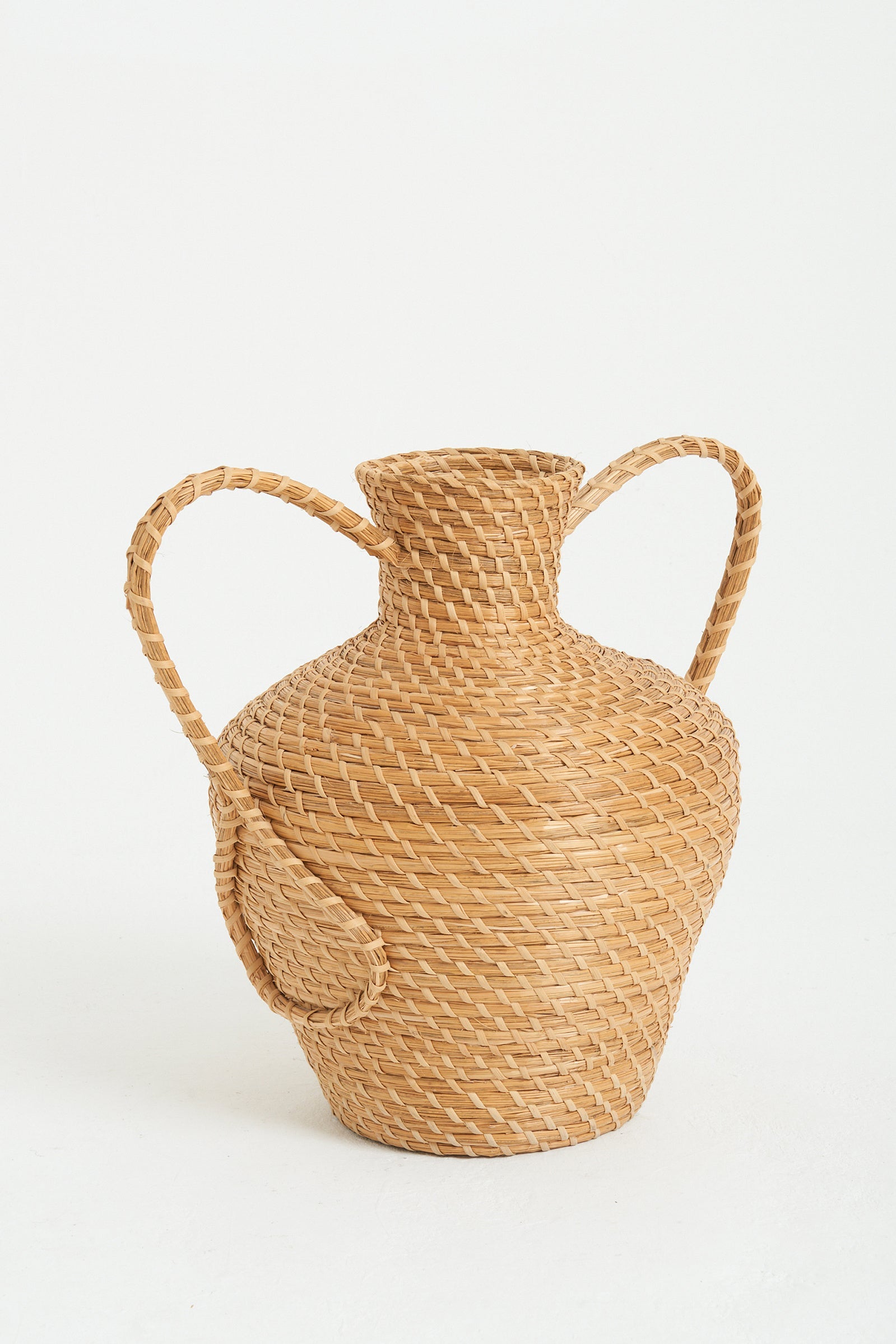 Very Large Raffia Urn