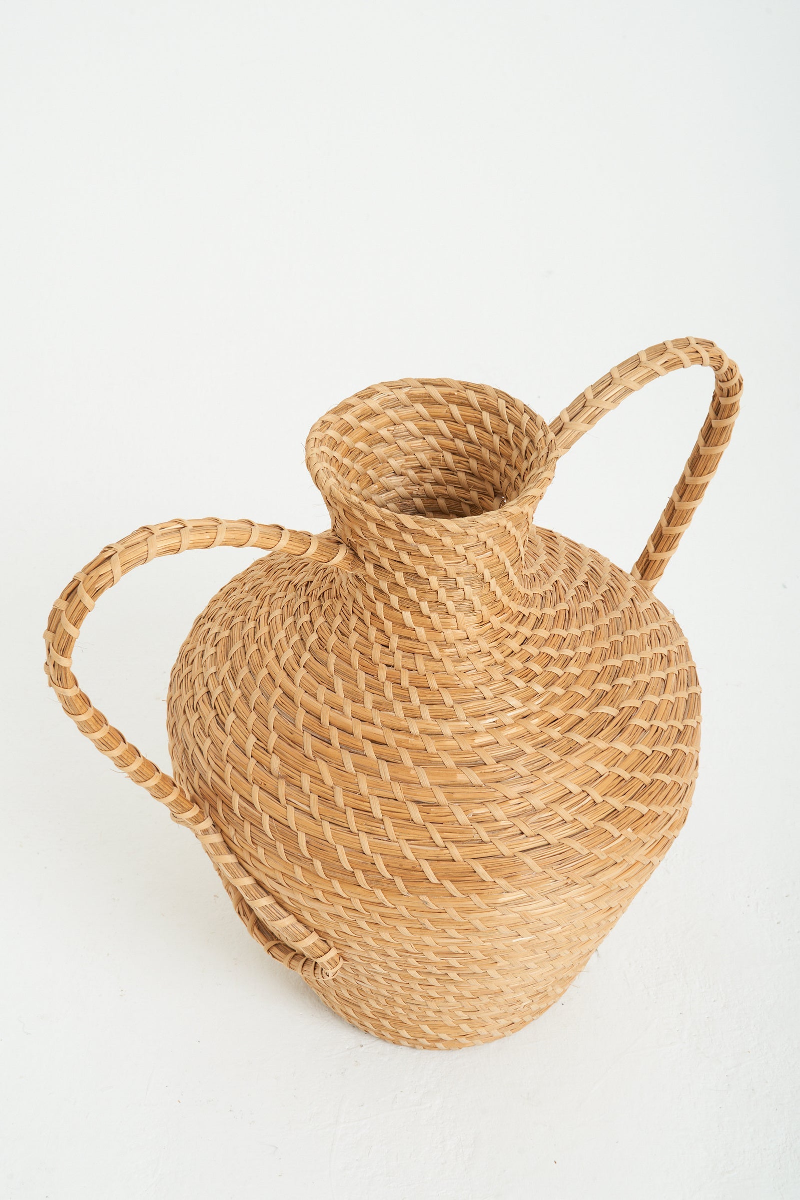 Very Large Raffia Urn