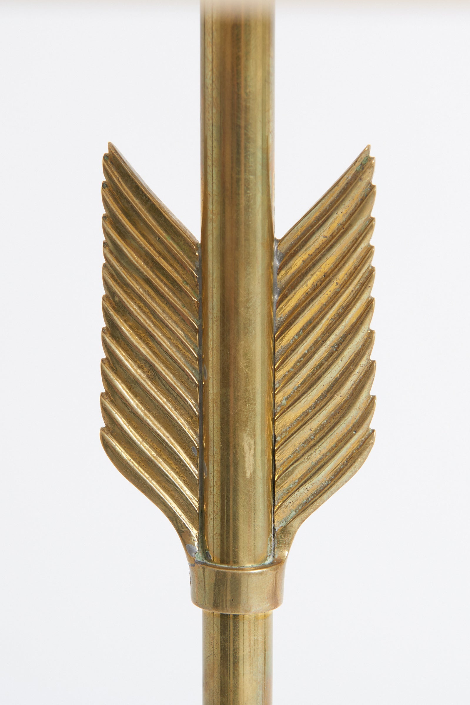 Mid-Century Brass Arrow Table Lamp