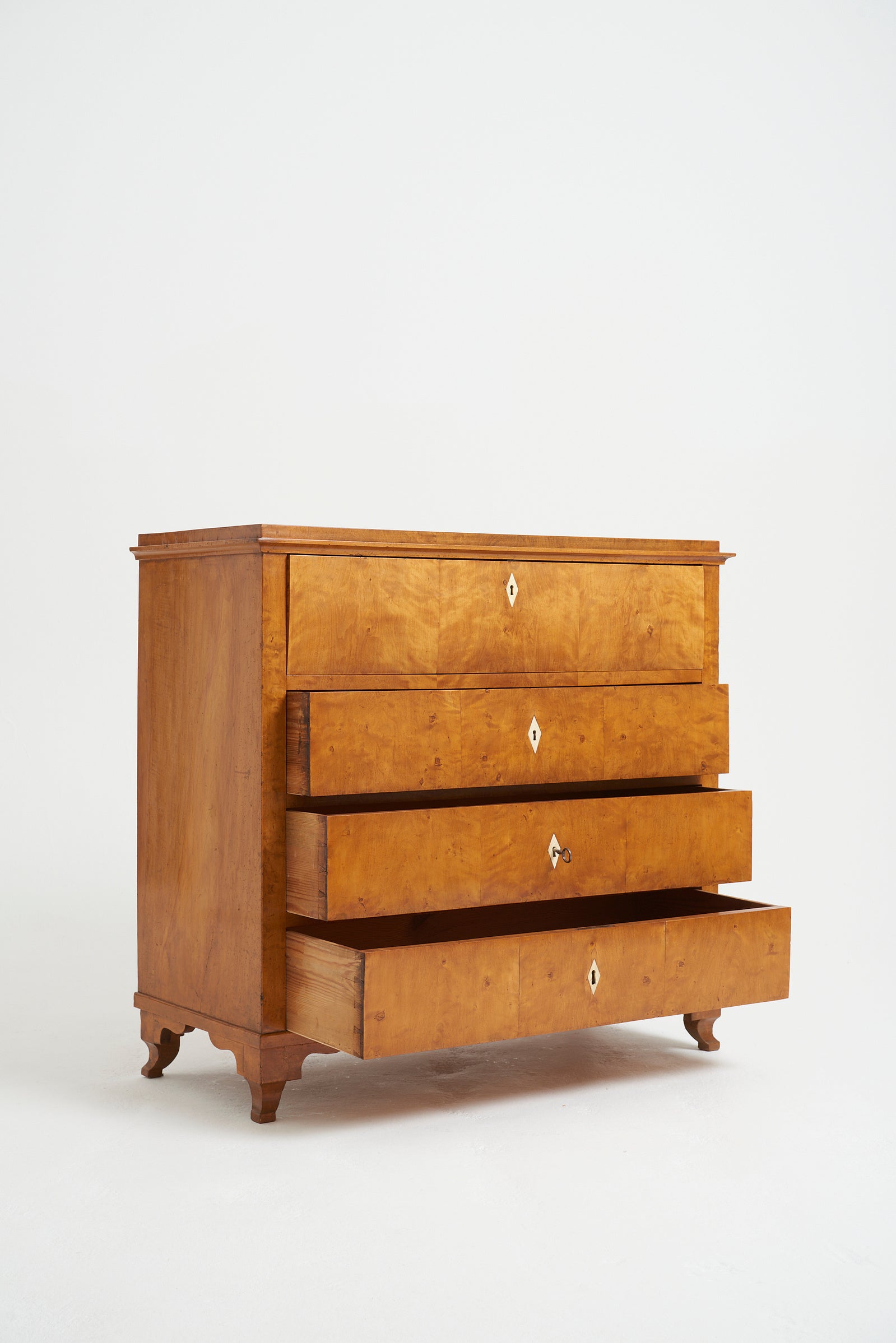 Swedish 19th Century Satin Birch Chest of Drawers
