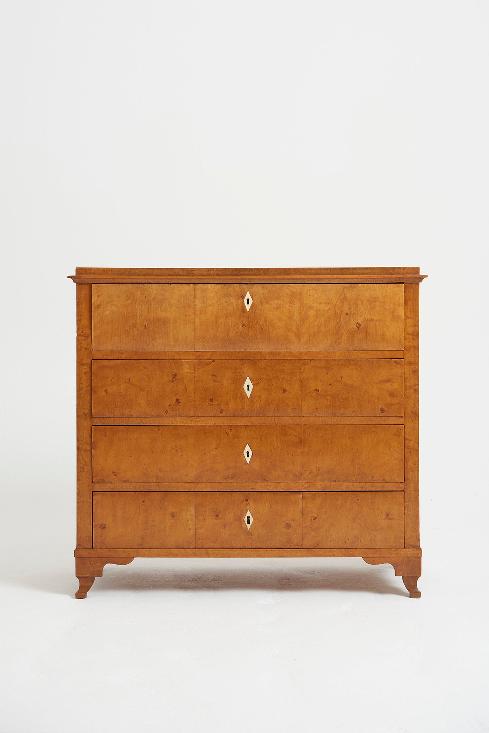 8587- Swedish 19th Century Satin Birch Chest of Drawers