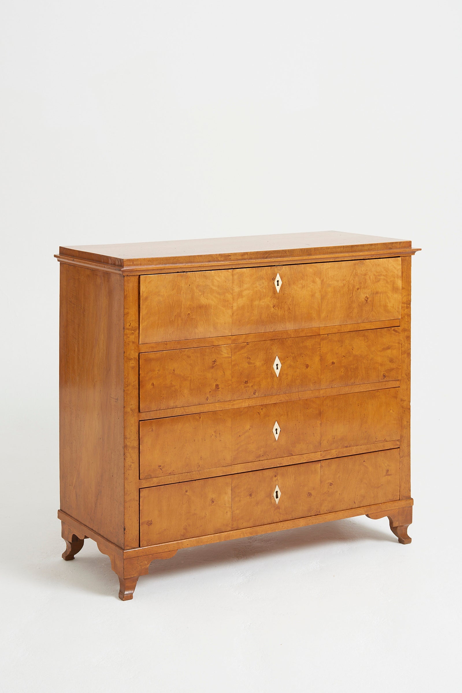 Swedish 19th Century Satin Birch Chest of Drawers