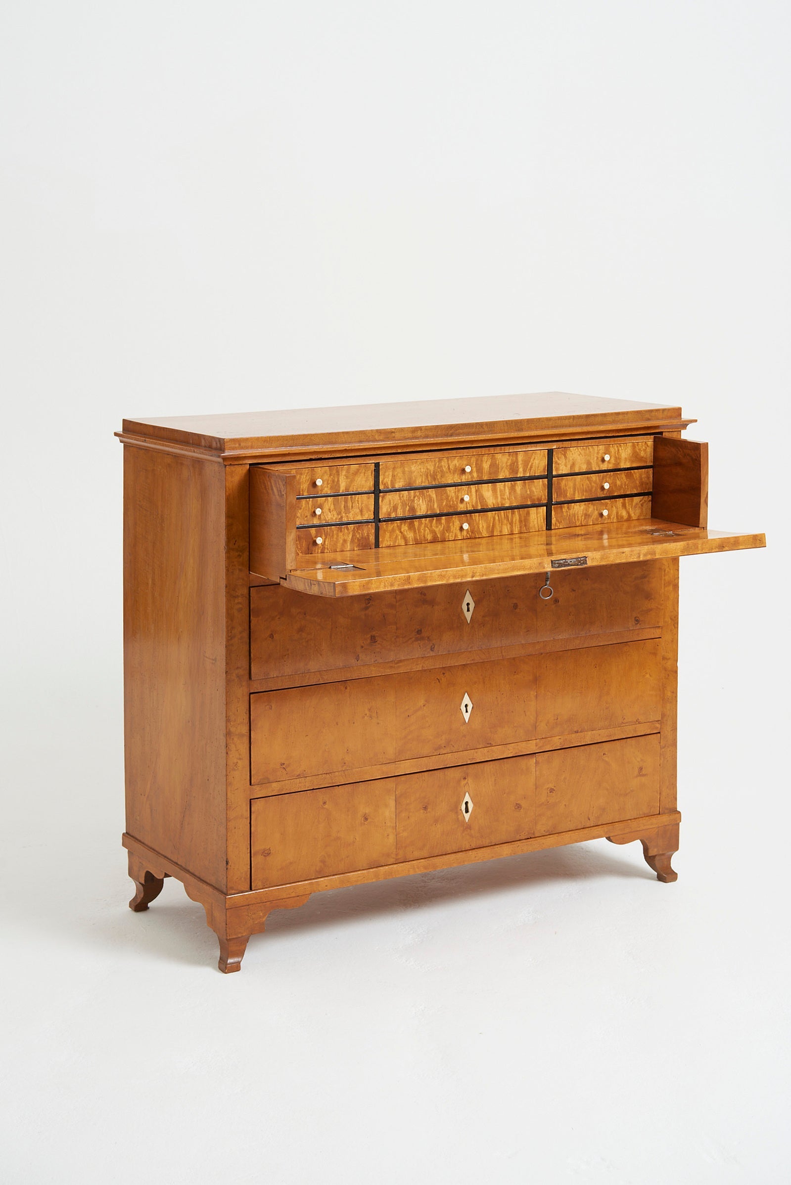 Swedish 19th Century Satin Birch Chest of Drawers