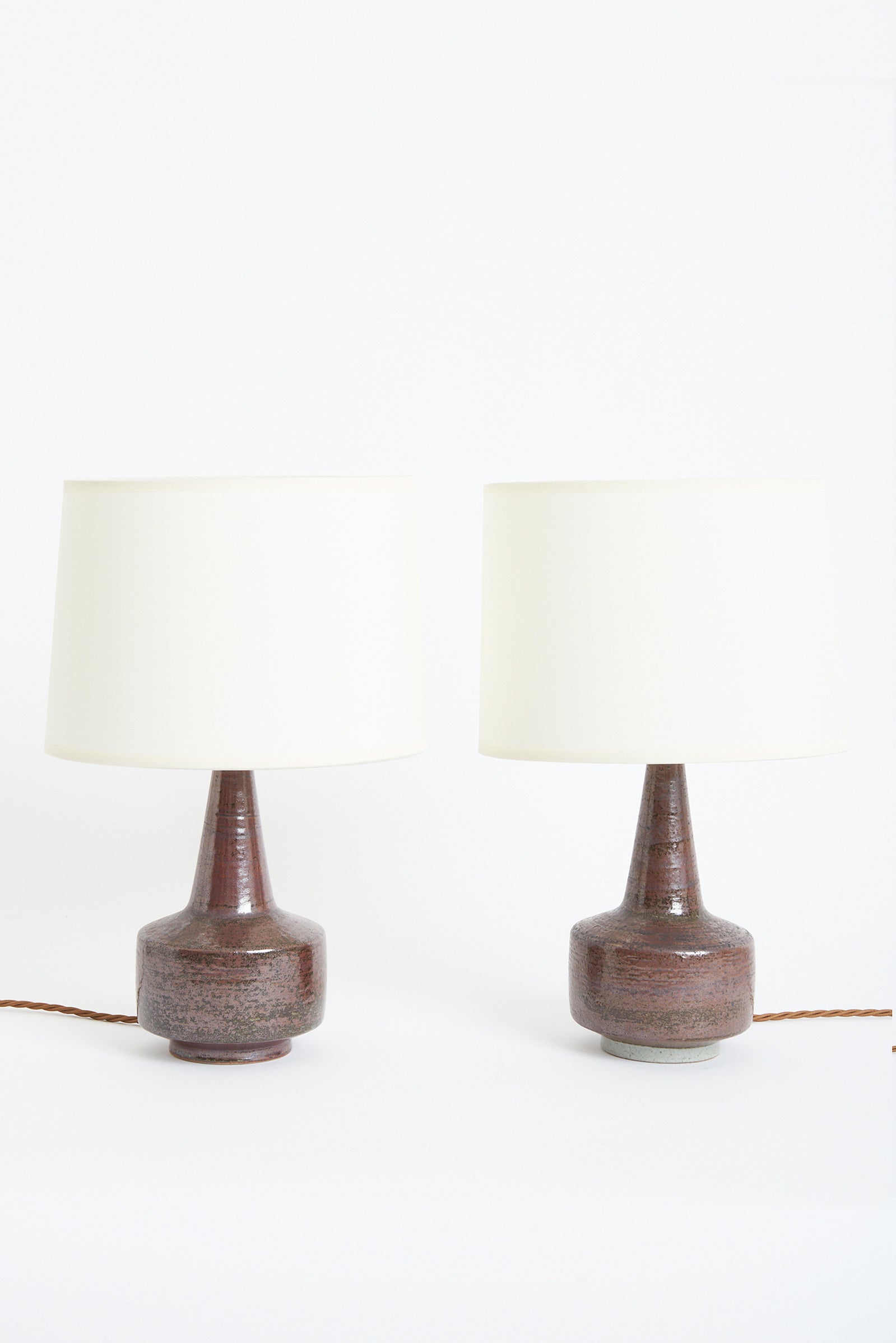 8602- Pair of Stoneware Table Lamps by Per Linnemann-Schmidt