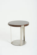 8615- Mid-Century Steel and Macassar Side Table
