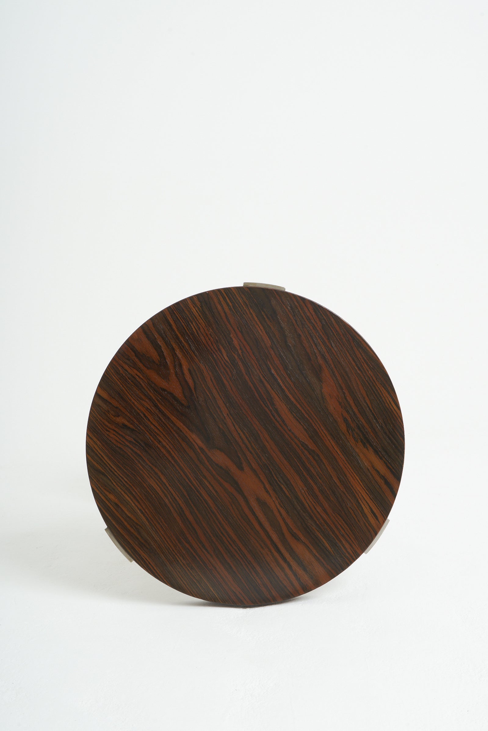 Mid-Century Steel and Macassar Side Table