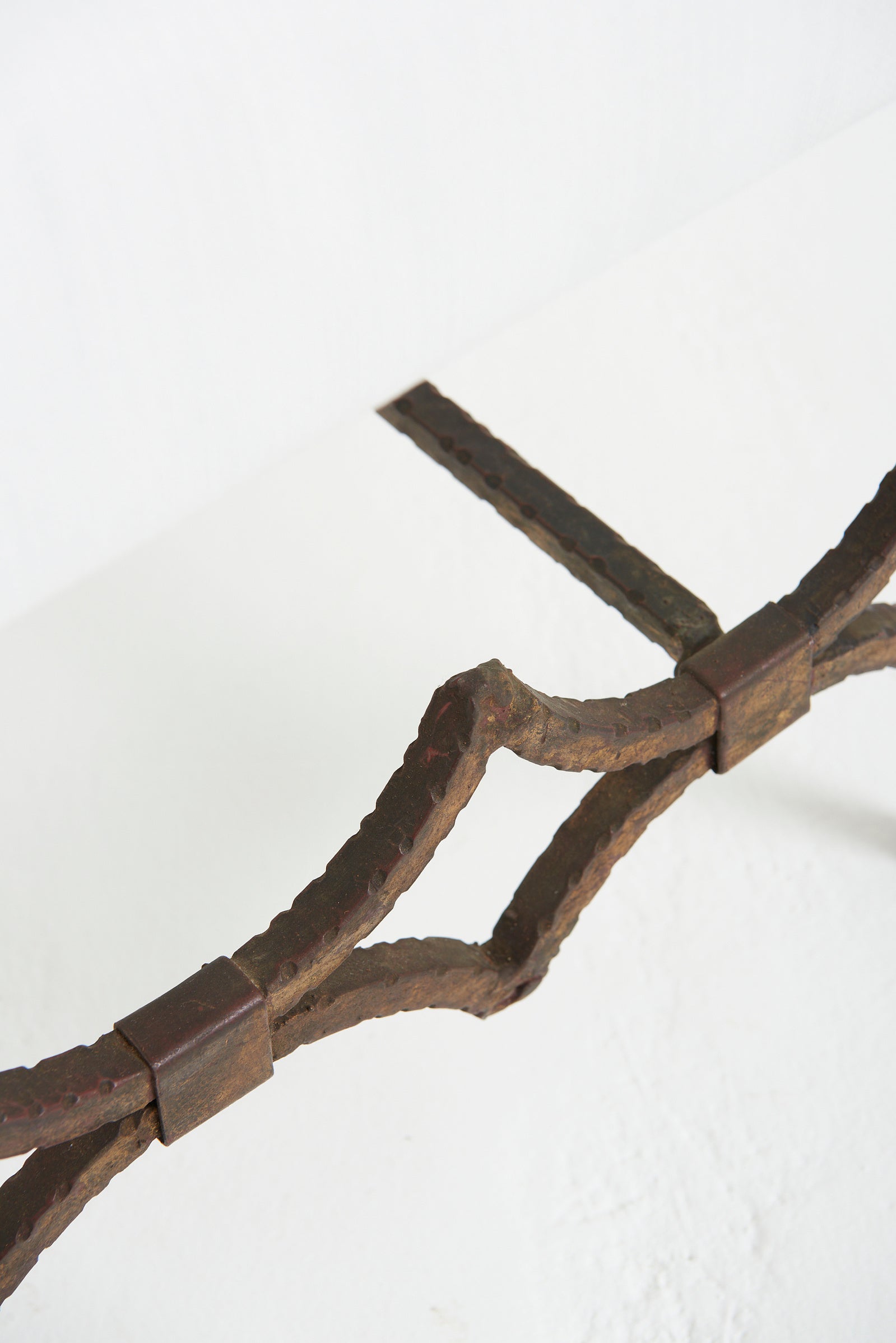 Mid-Century Forged Iron Long Stool