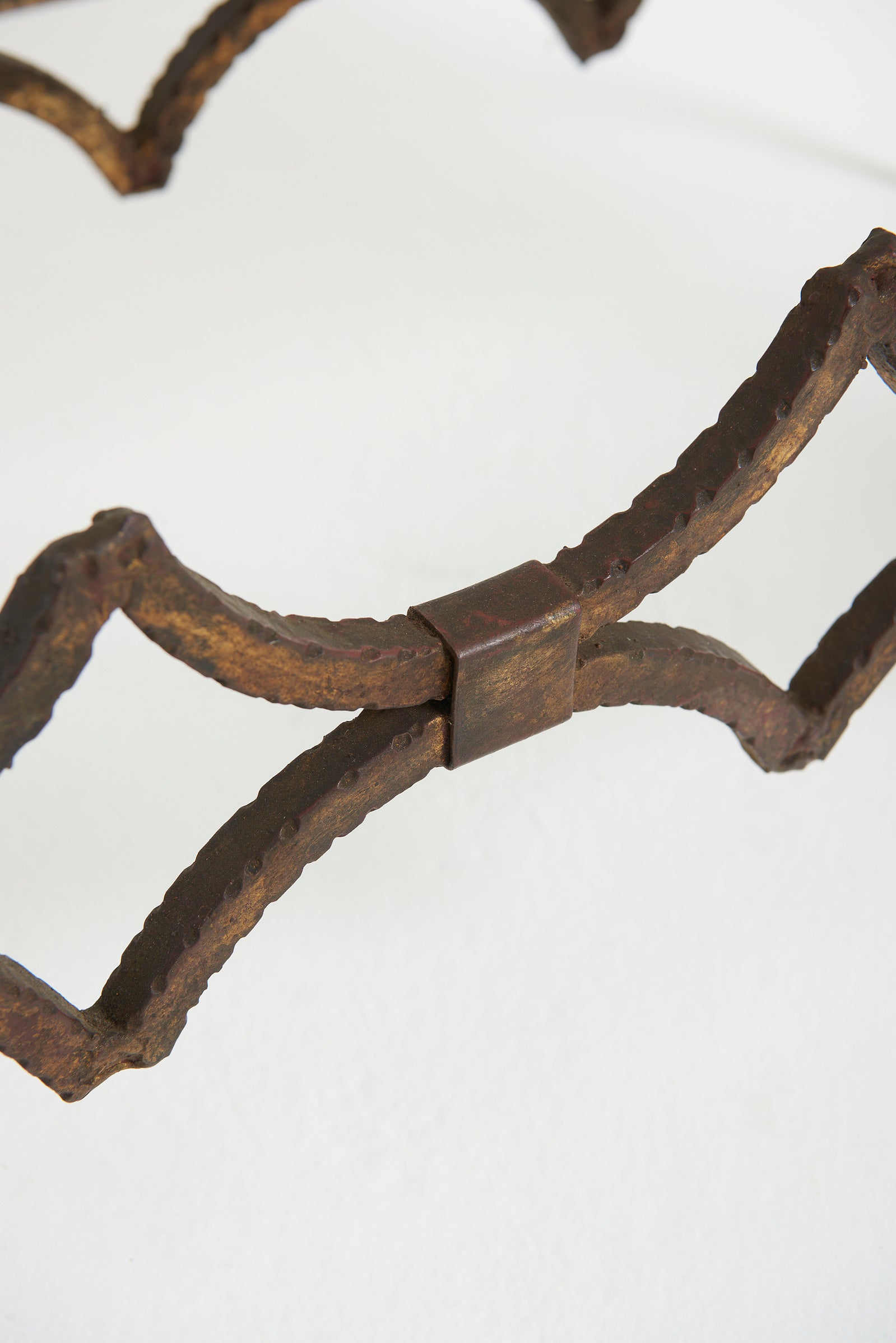 Mid-Century Forged Iron Long Stool