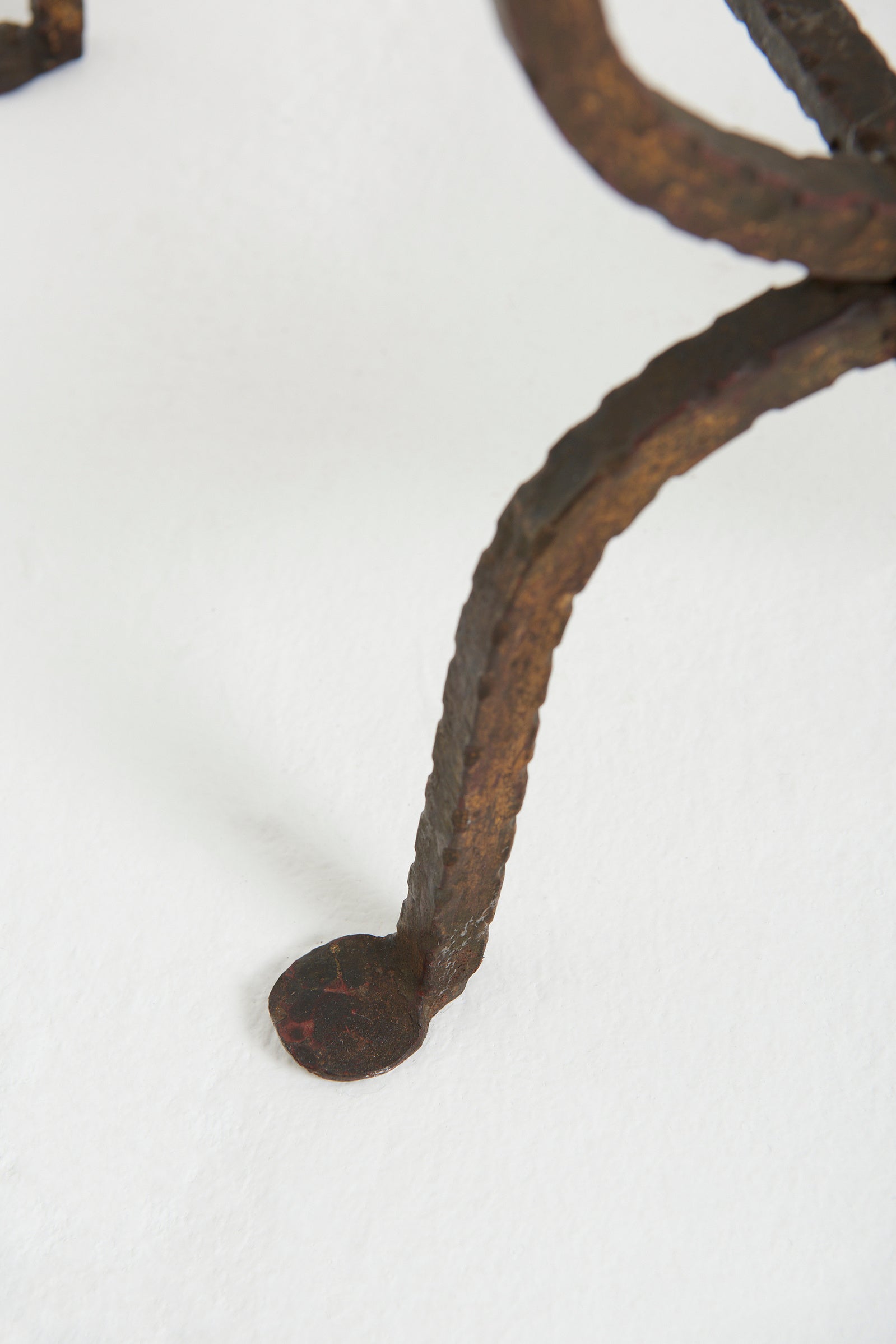 Mid-Century Forged Iron Long Stool