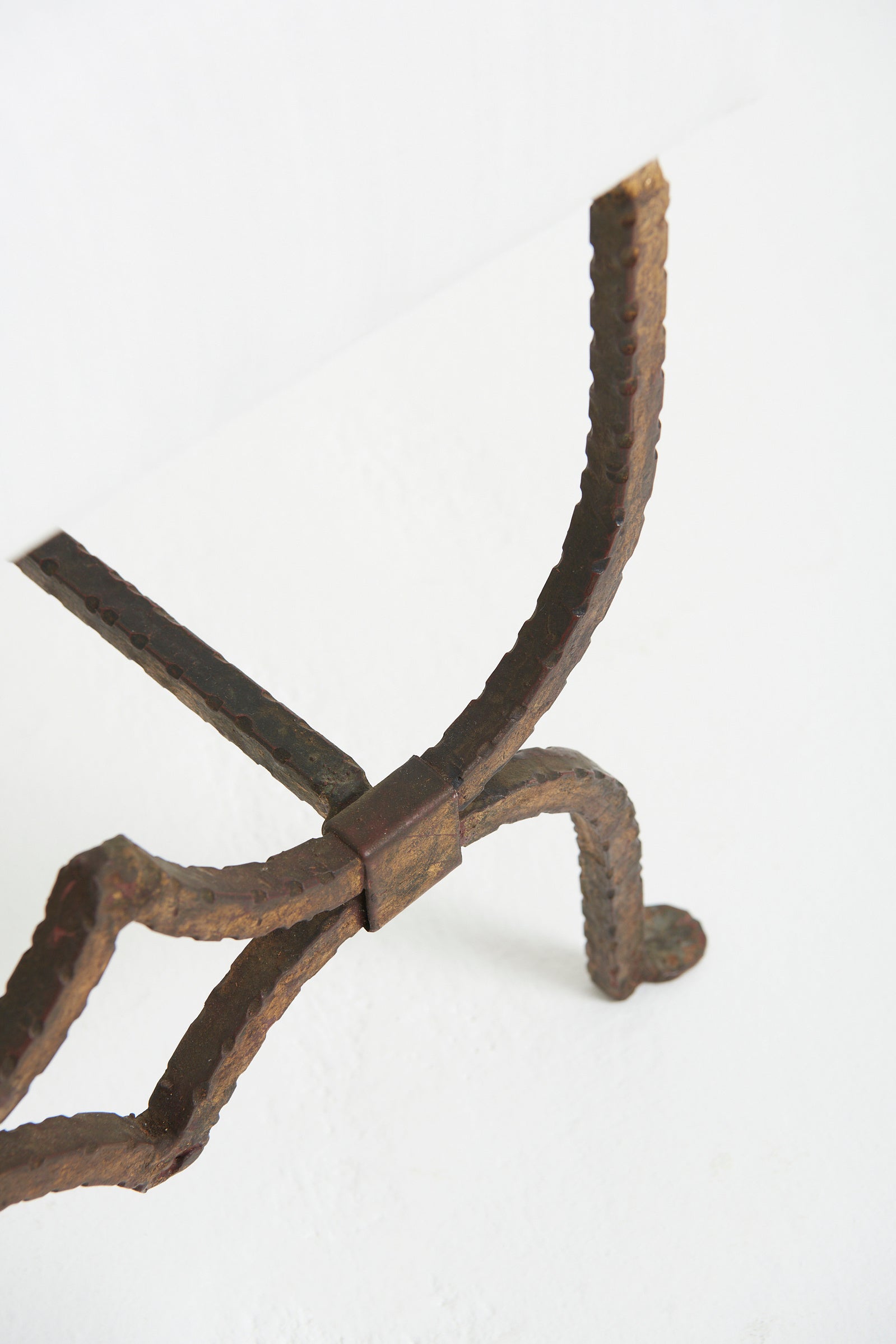 Mid-Century Forged Iron Long Stool