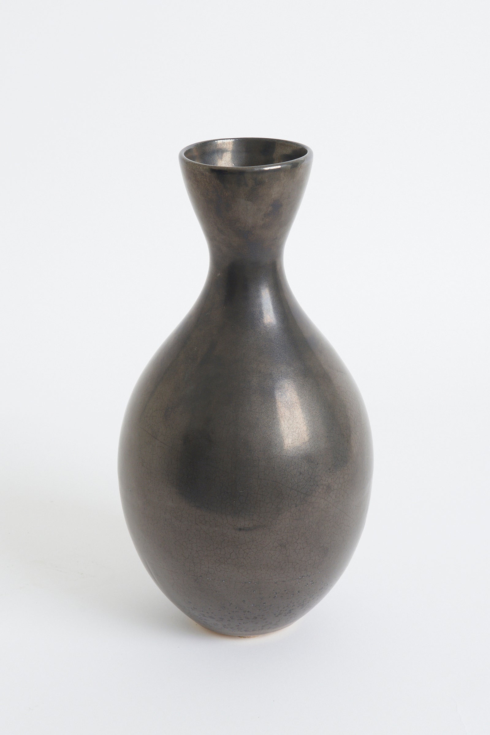 Mid-Century Black Ceramic Vase