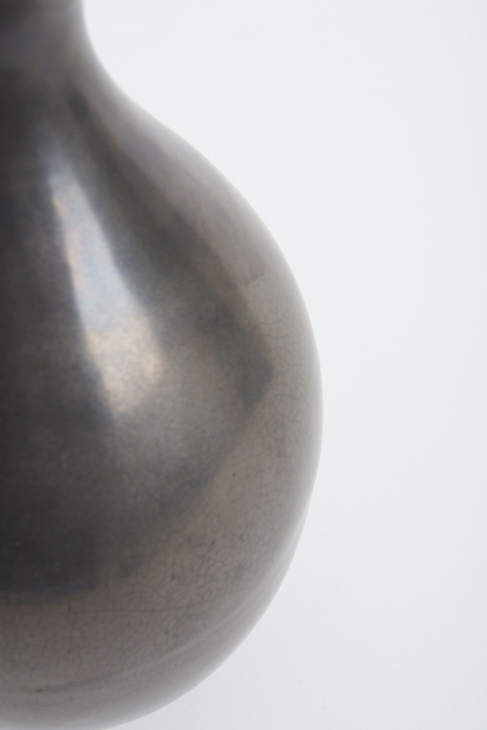 Mid-Century Black Ceramic Vase