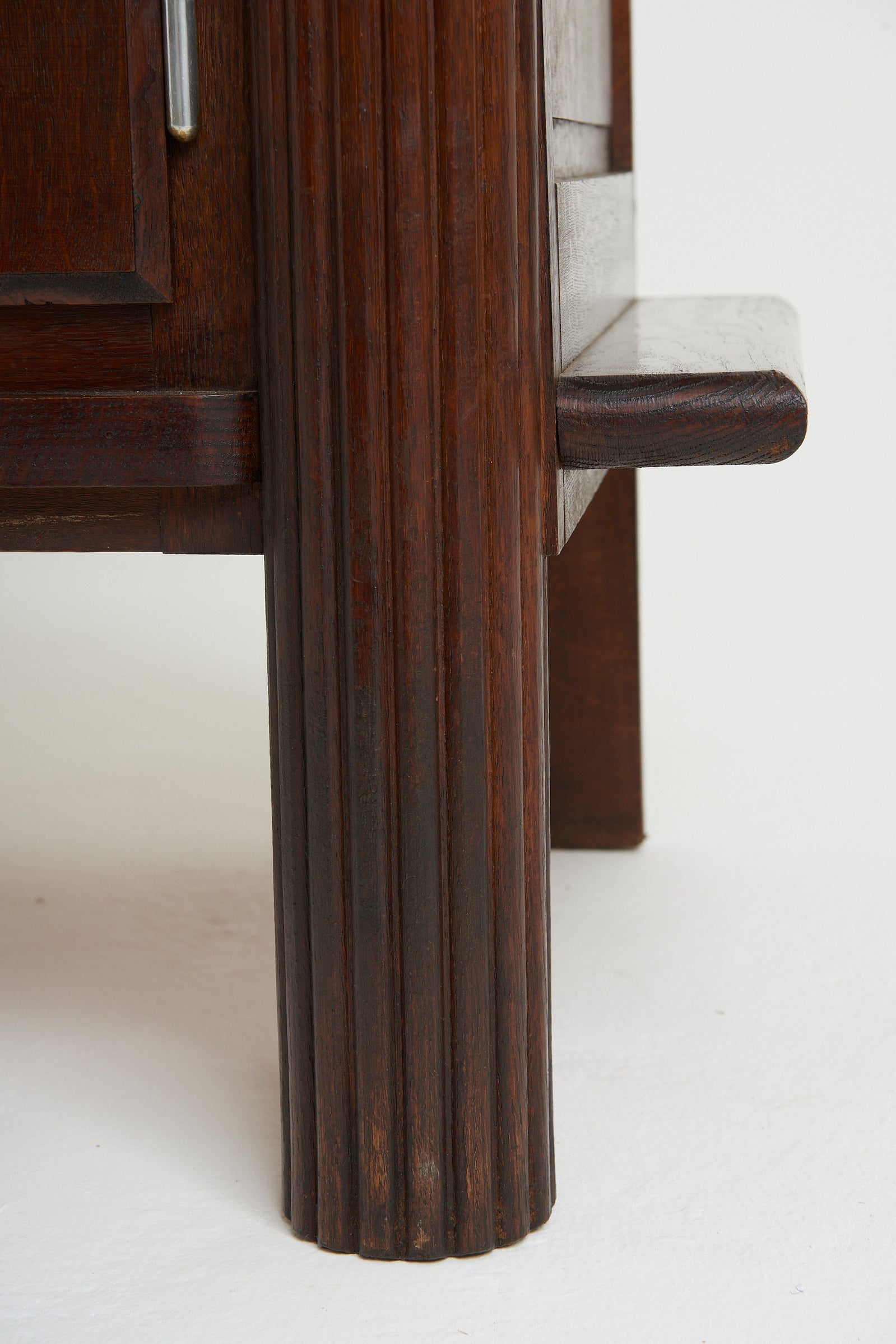 Art Deco Oak and Rattan Sideboard