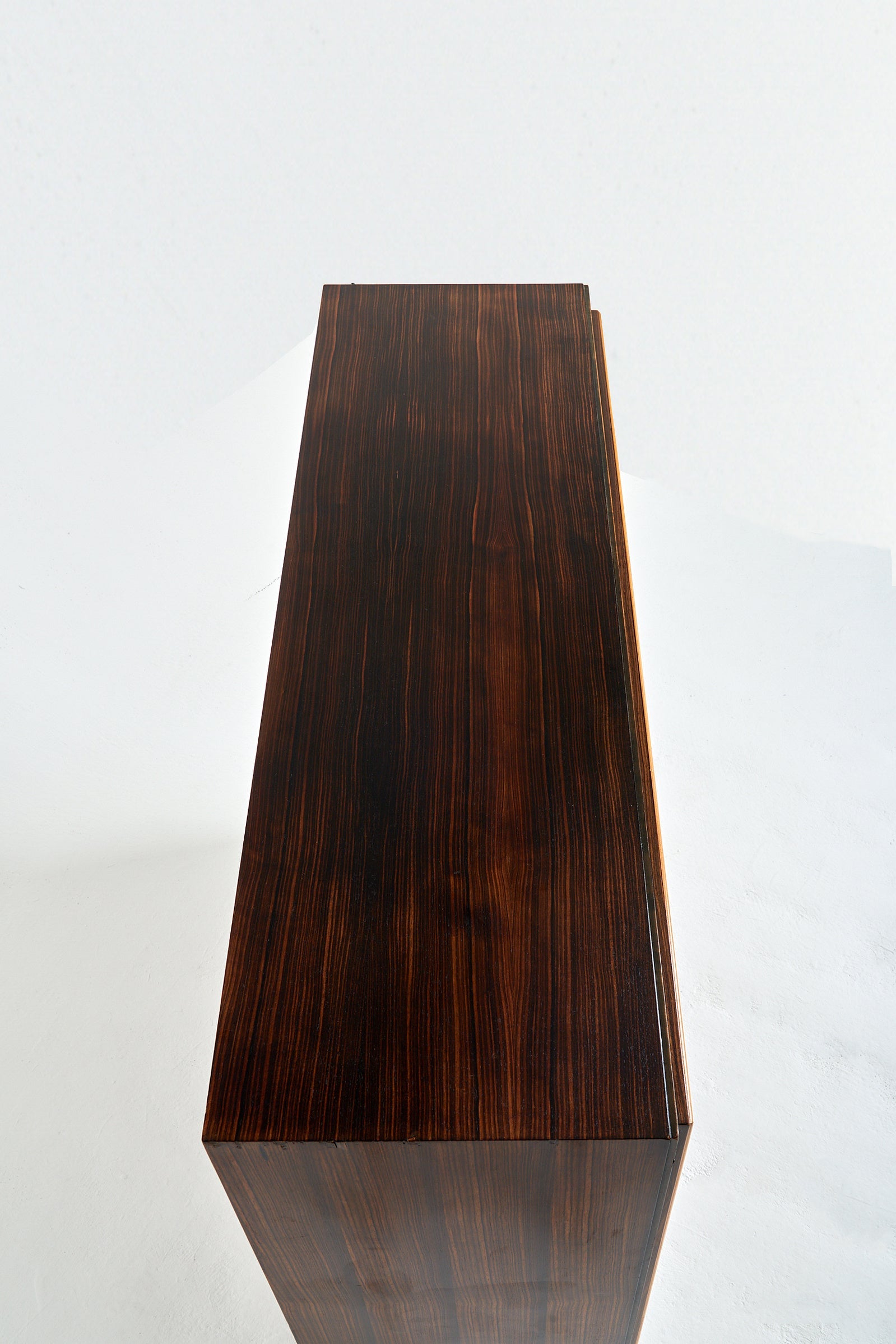 Art Deco Macassar Ebony and Velum Cabinet