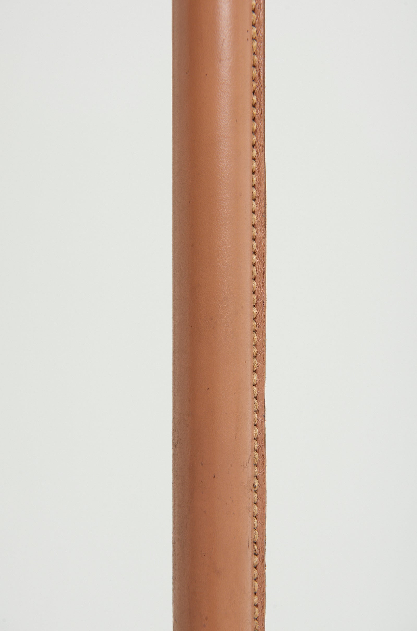 Mid-Century Brown Leather Floor lamp