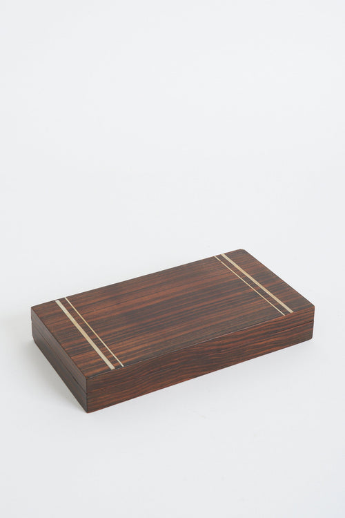 8664- Art Deco Macassar Ebony Box