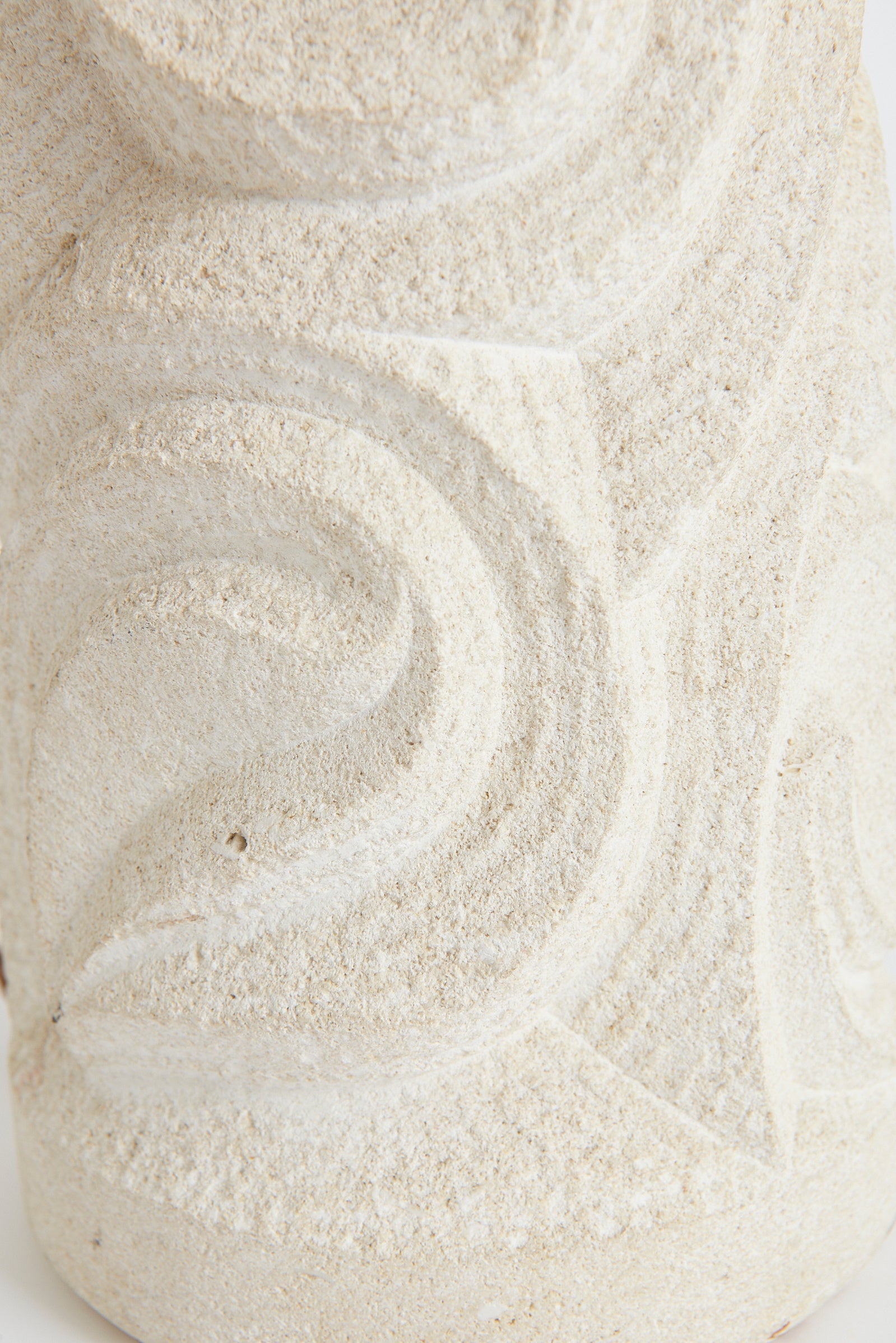 Carved Stone Table Lamp