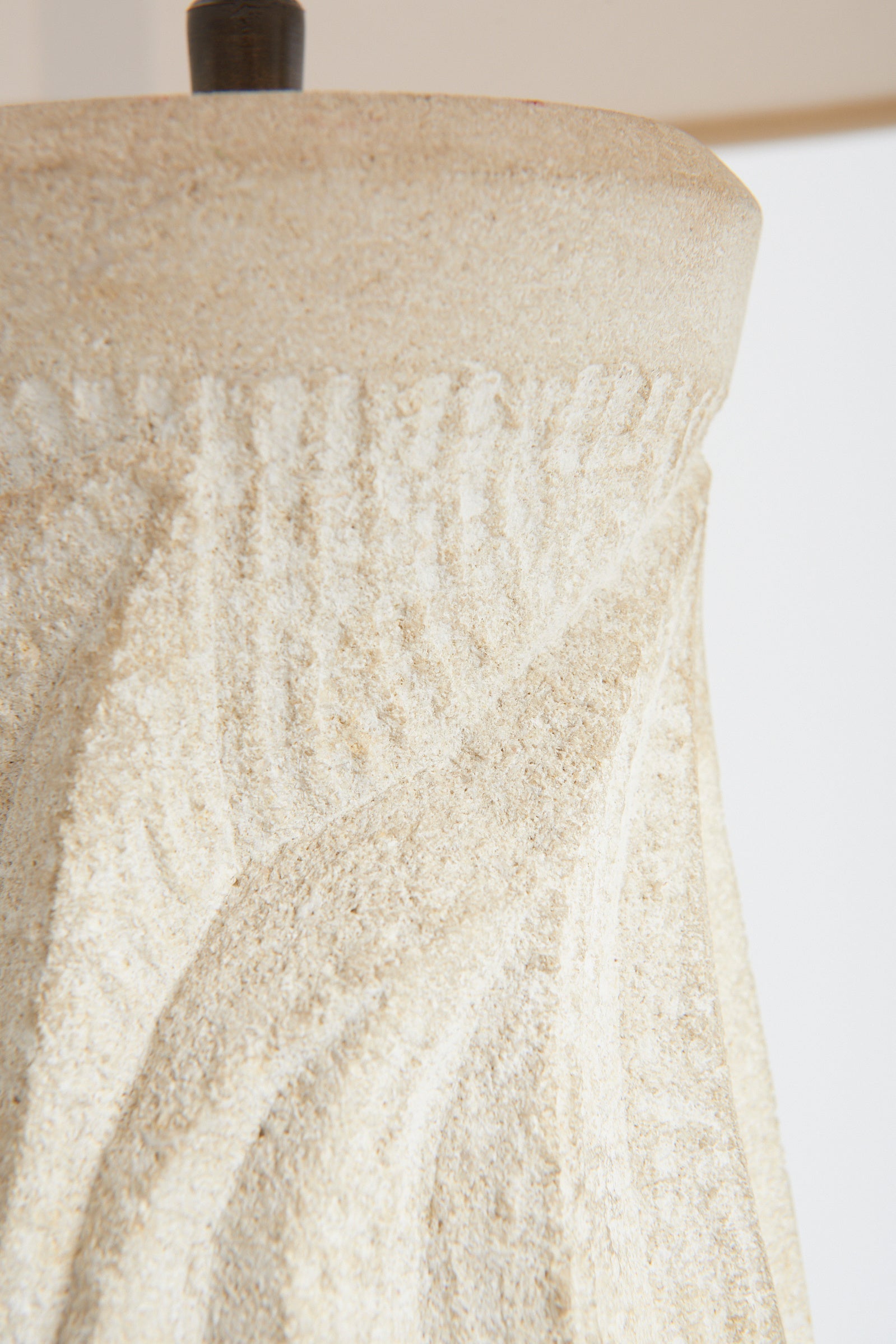 Carved Stone Table Lamp
