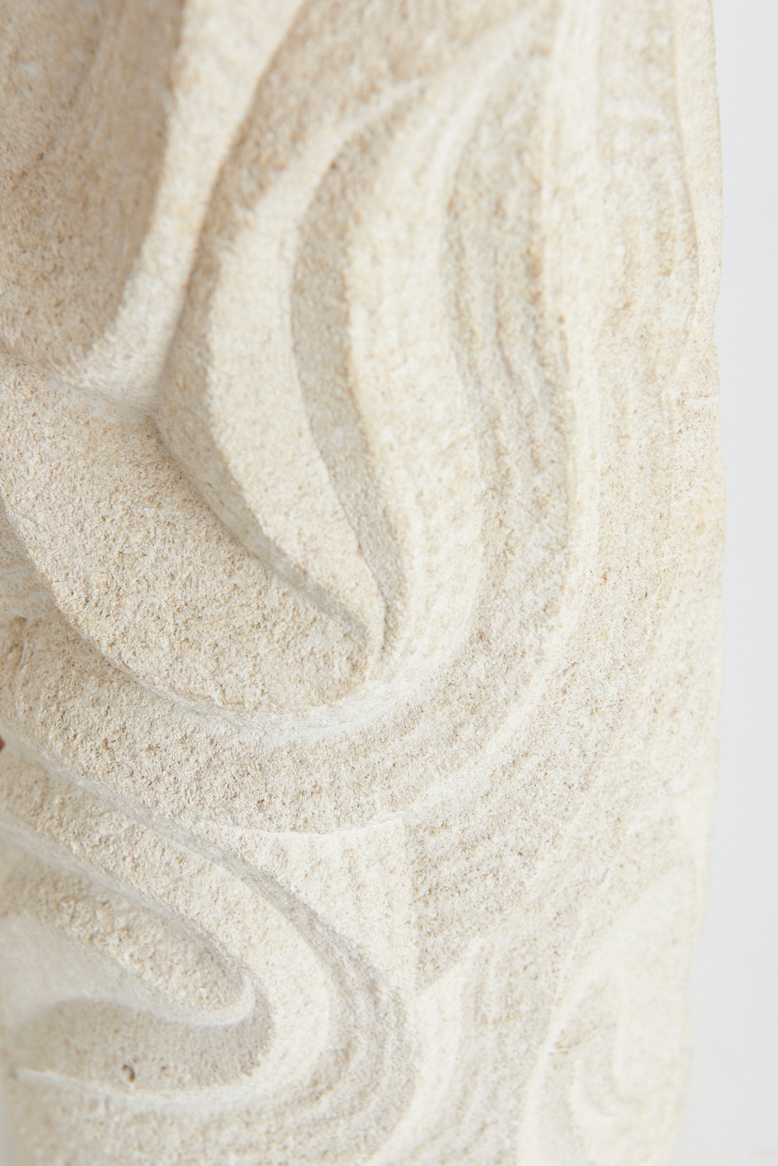 Carved Stone Table Lamp
