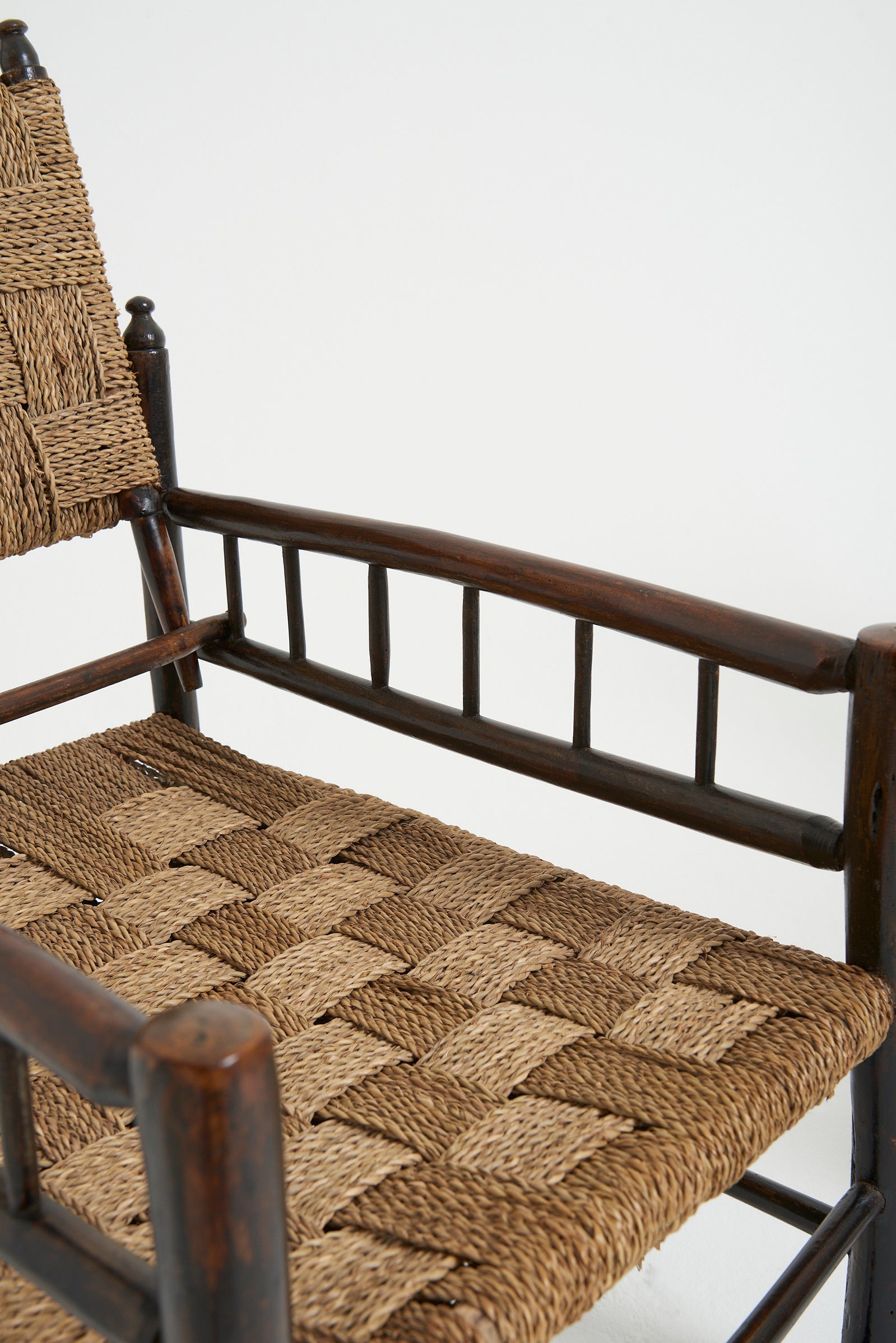 Pair of Oak and Rope Armchairs
