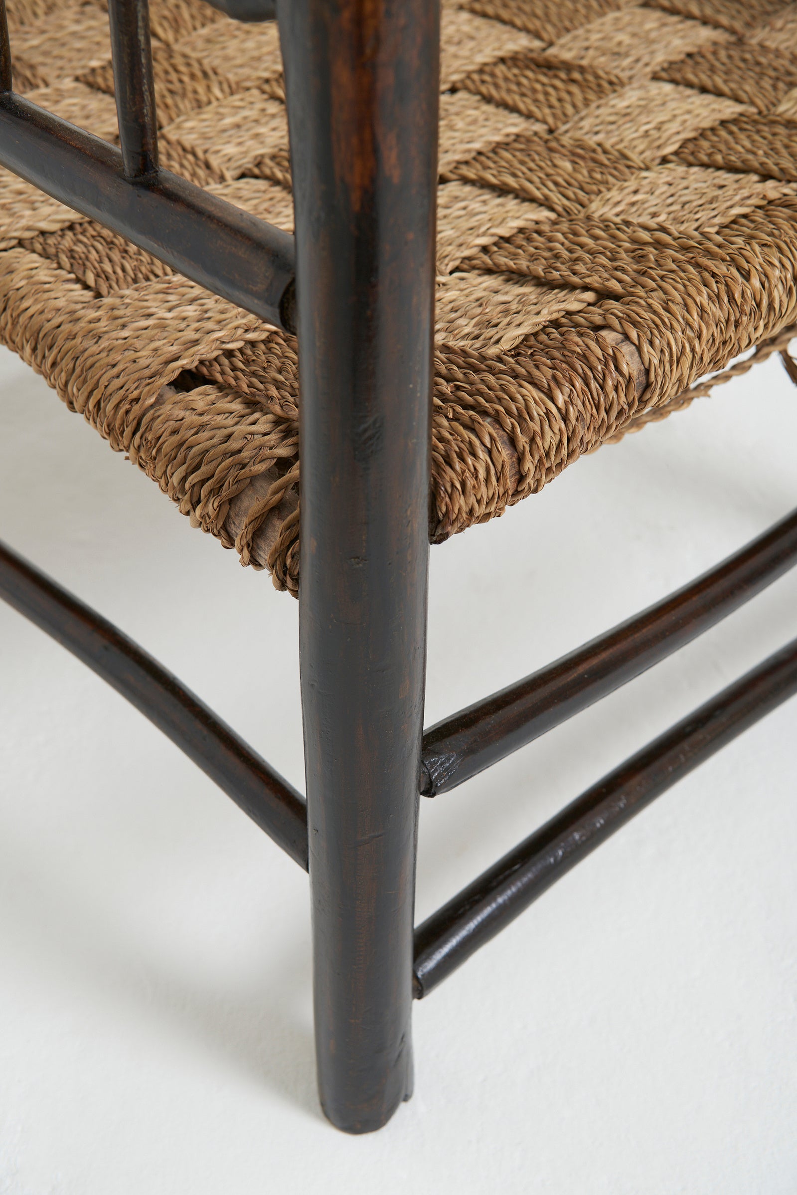 Pair of Oak and Rope Armchairs