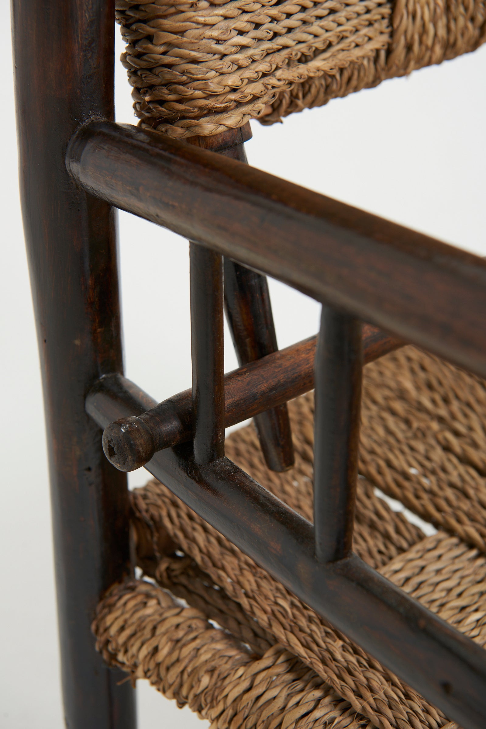 Pair of Oak and Rope Armchairs