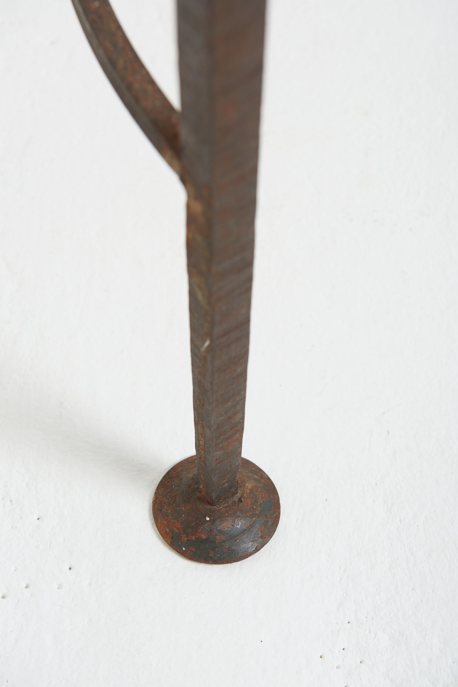 Iron and Stone Square Side Table