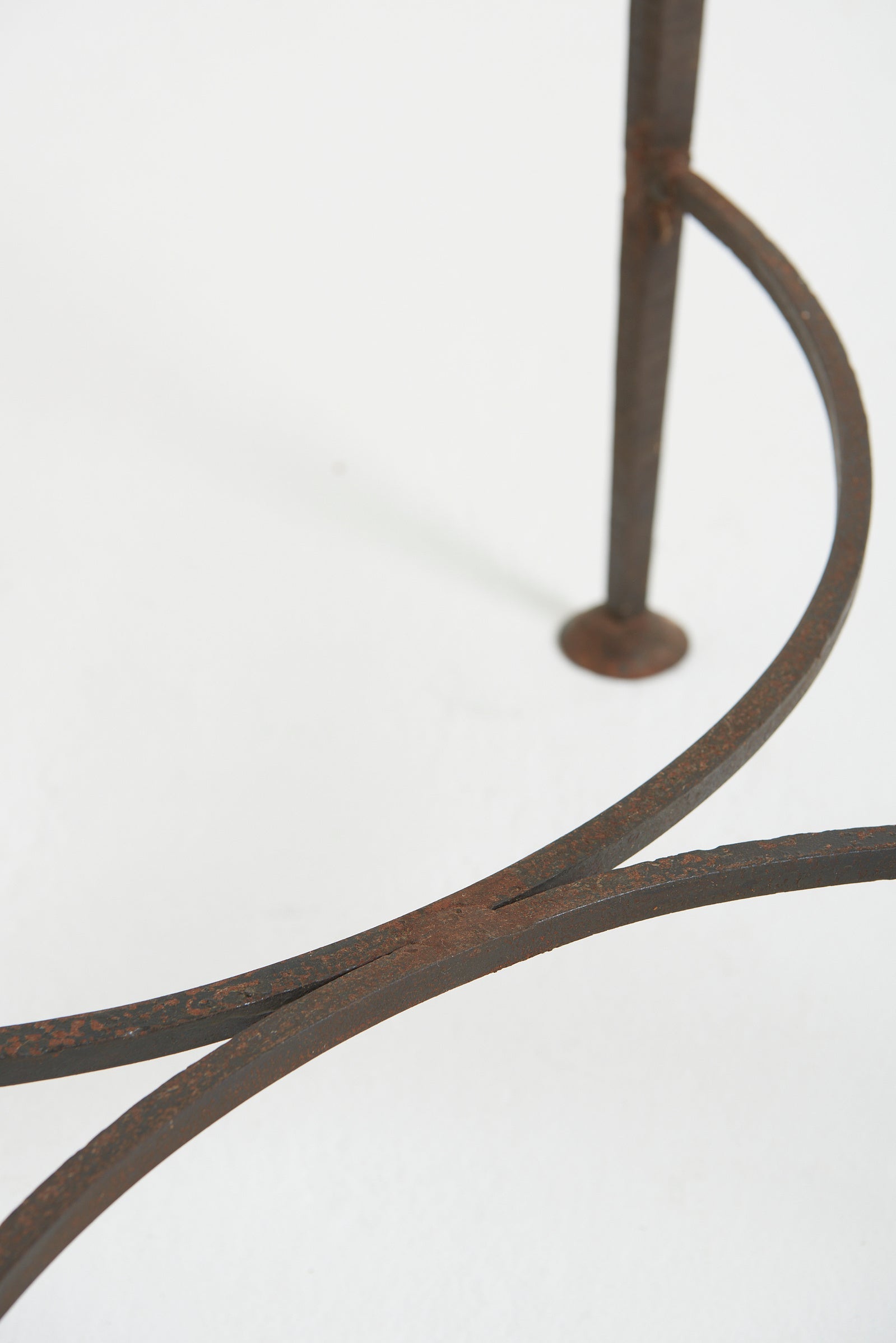 Iron and Stone Square Side Table