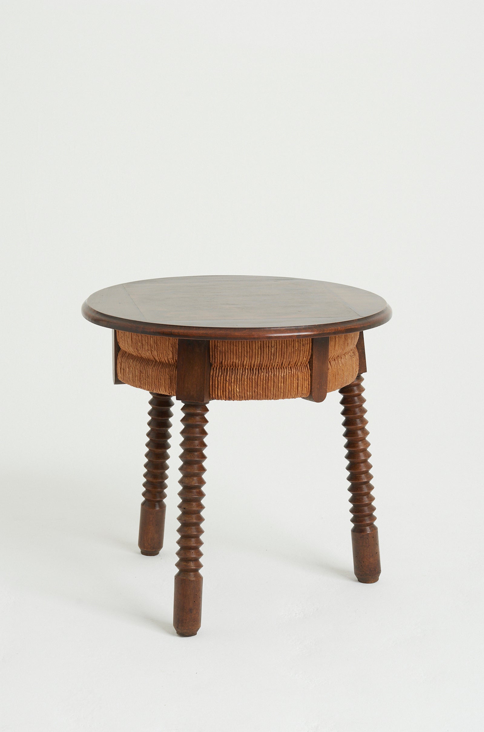 Oak and Rush Table