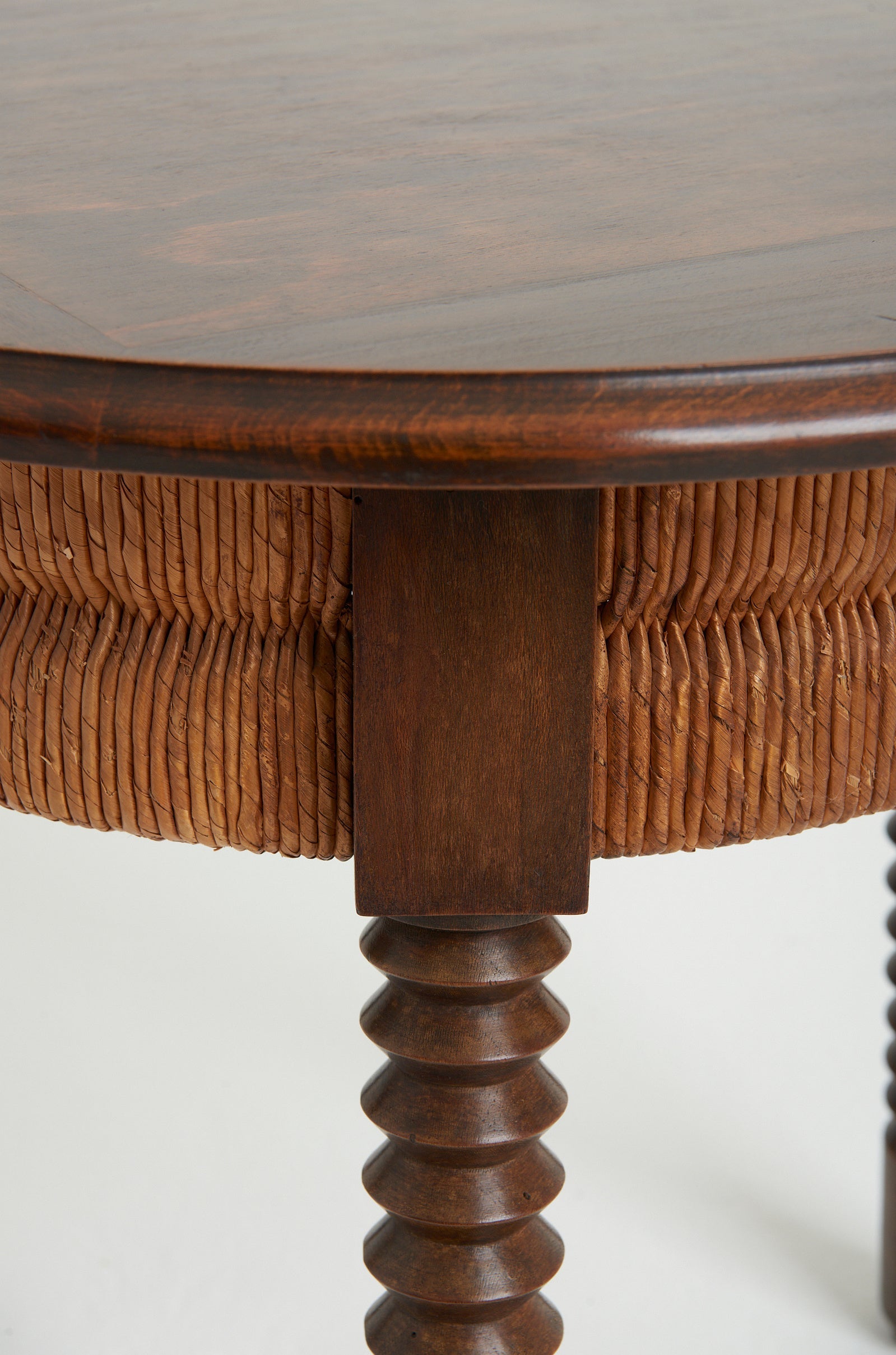 Oak and Rush Table
