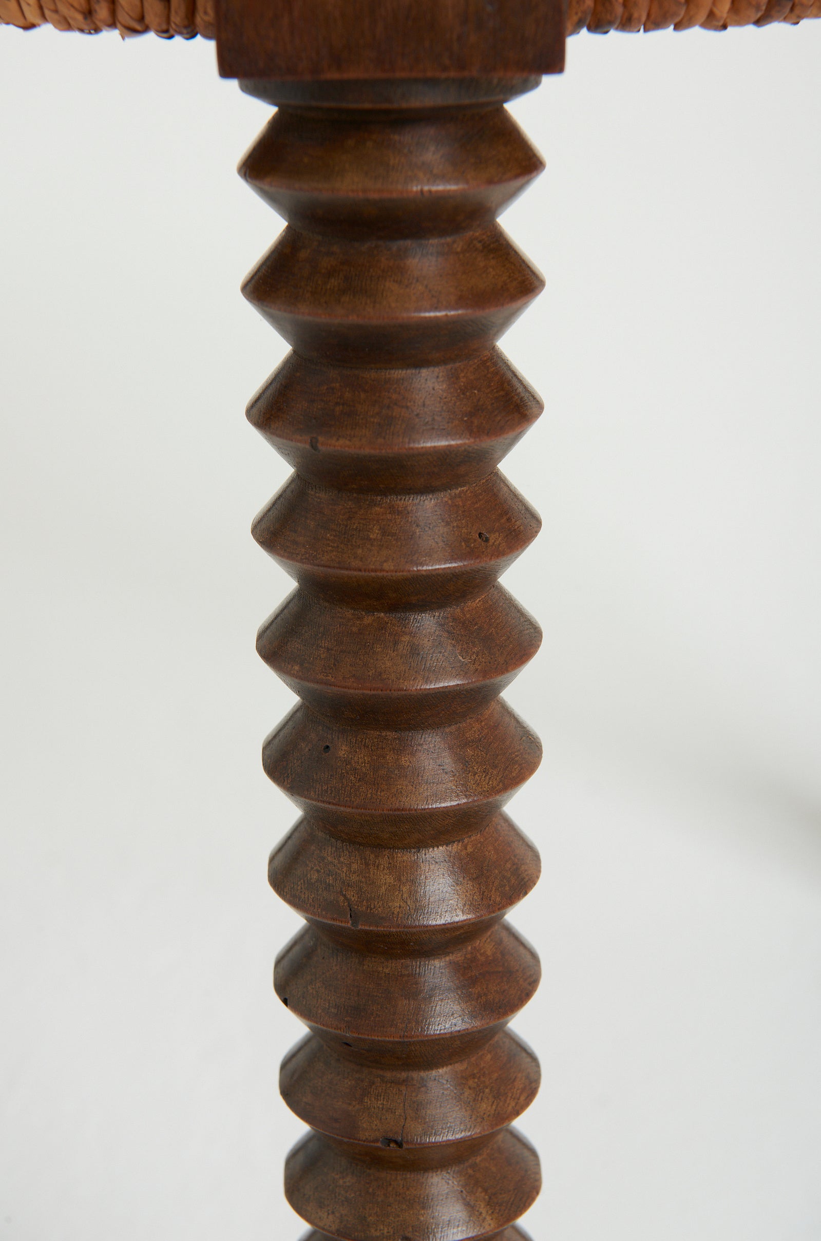 Oak and Rush Table