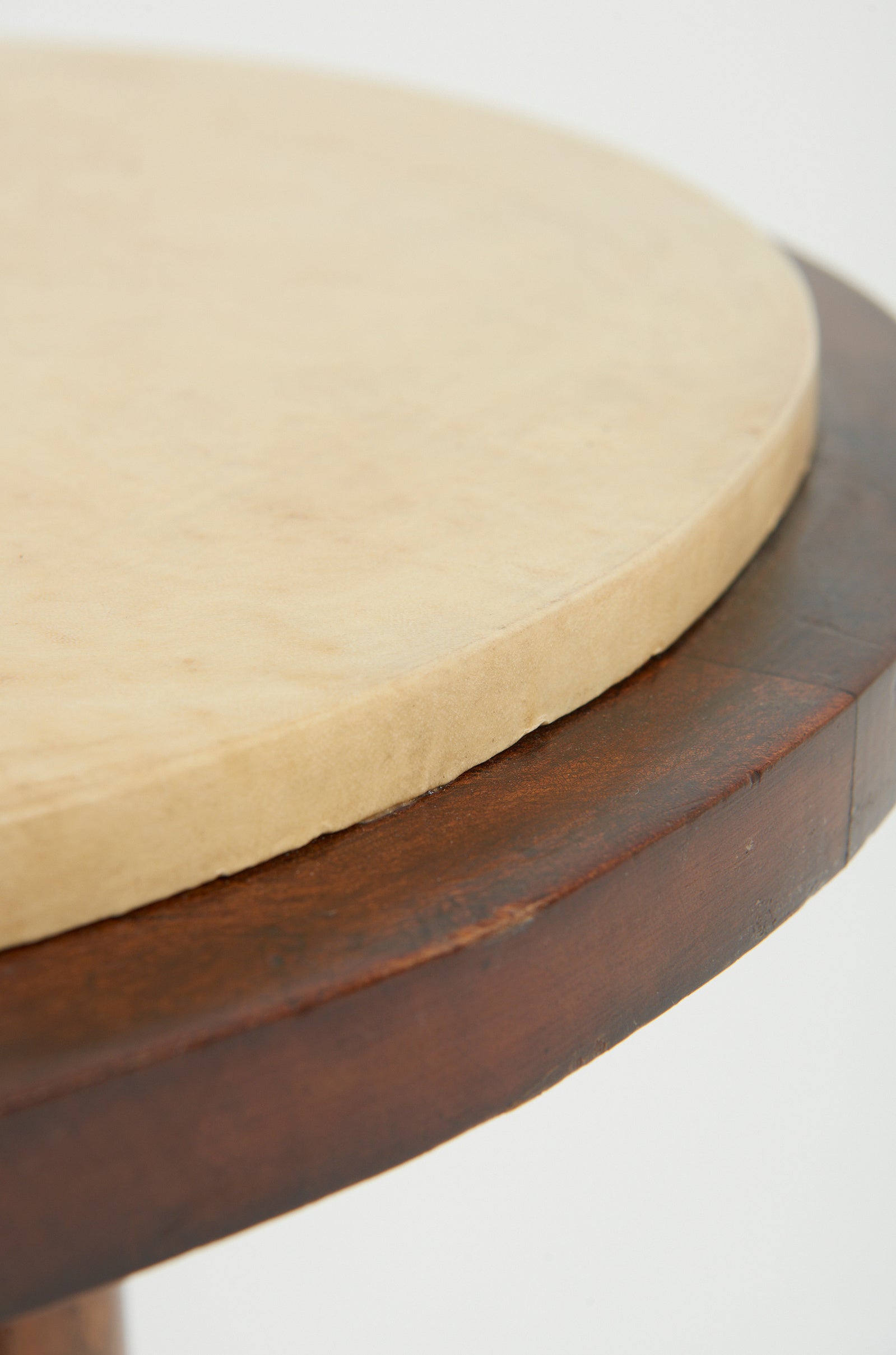 Art Deco Velum and Beech Side Table