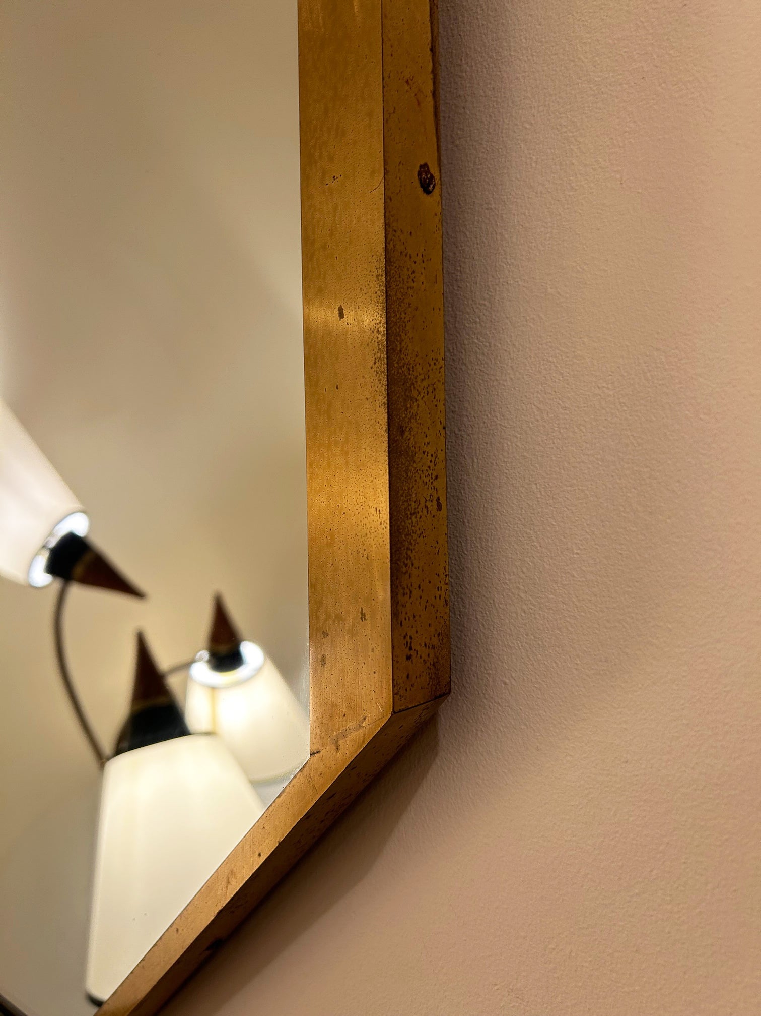 Brass Octagonal Mirror