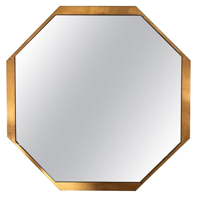 Brass Octagonal Mirror